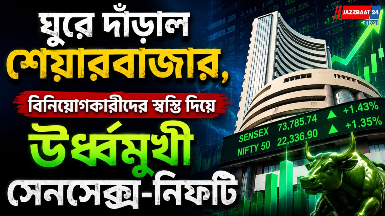 চাপ কাটিয়ে ছন্দে ফিরল বাজার, বাড়ল সেনসেক্স-নিফটি