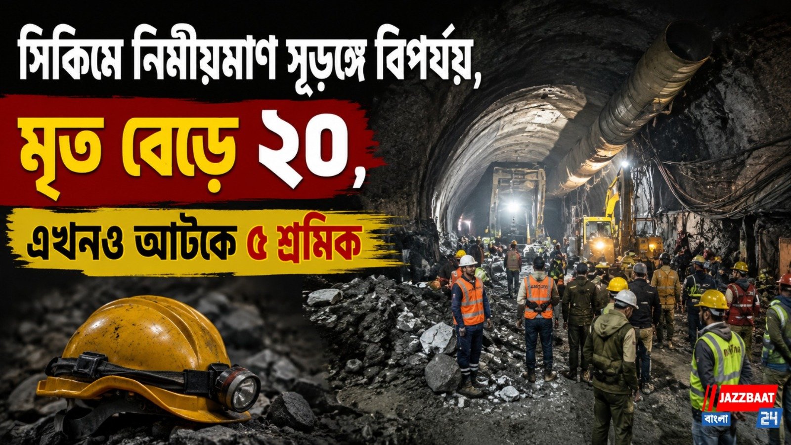 সিকিমে নির্মীয়মাণ সুড়ঙ্গে বিপর্যয়, মৃত বেড়ে ২০, এখনও আটকে ৫ শ্রমিক