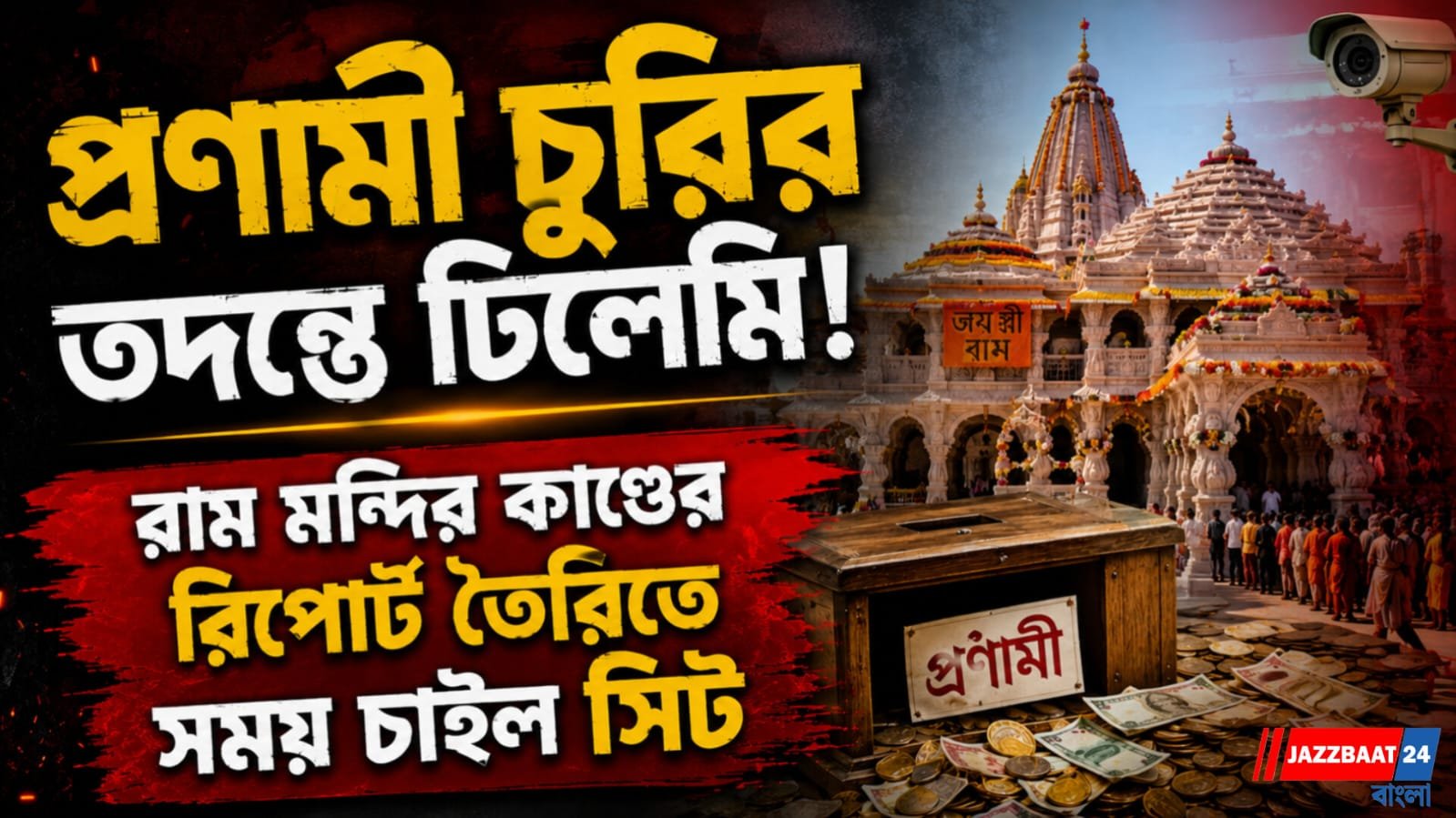 প্রণামী চুরির তদন্তে ঢিলেমি! রাম মন্দির কাণ্ডের রিপোর্ট তৈরিতে সময় চাইল সিট