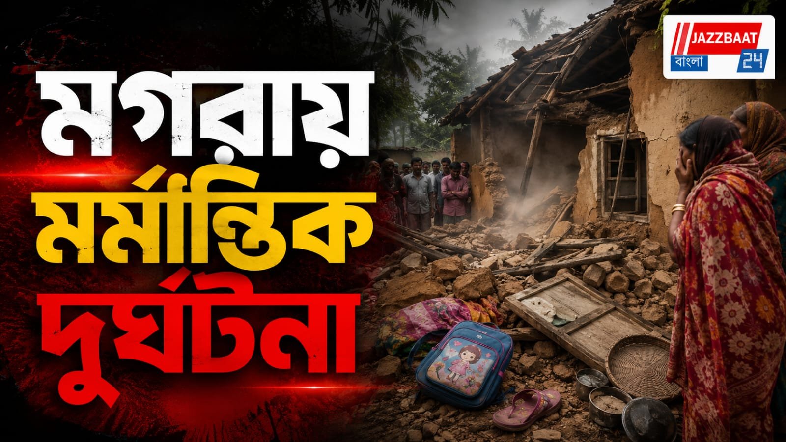 মাটির বাড়ি ভেঙে মর্মন্তিক মৃত্যু বাবা-মেয়ের, ব্যাপক চাঞ্চল্য হুগলিতে