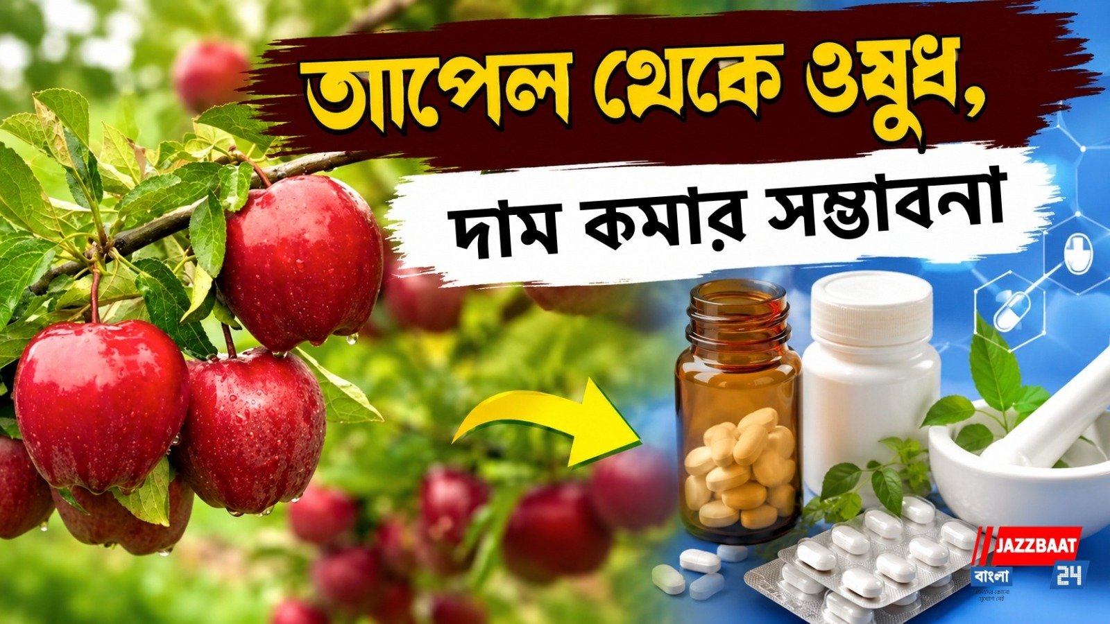 আপেল থেকে ওষুধ, দাম কমার সম্ভাবনা