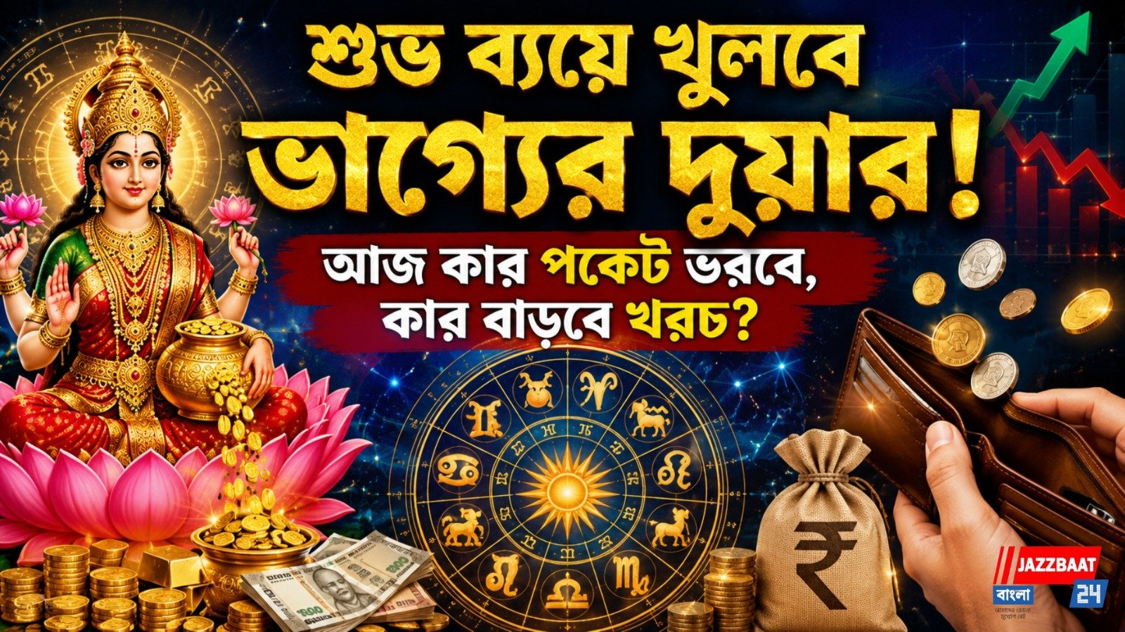 শুভ ব্যয়ে খুলবে ভাগ্যের দুয়ার! আজ কার পকেট ভরবে, কার বাড়বে খরচ?