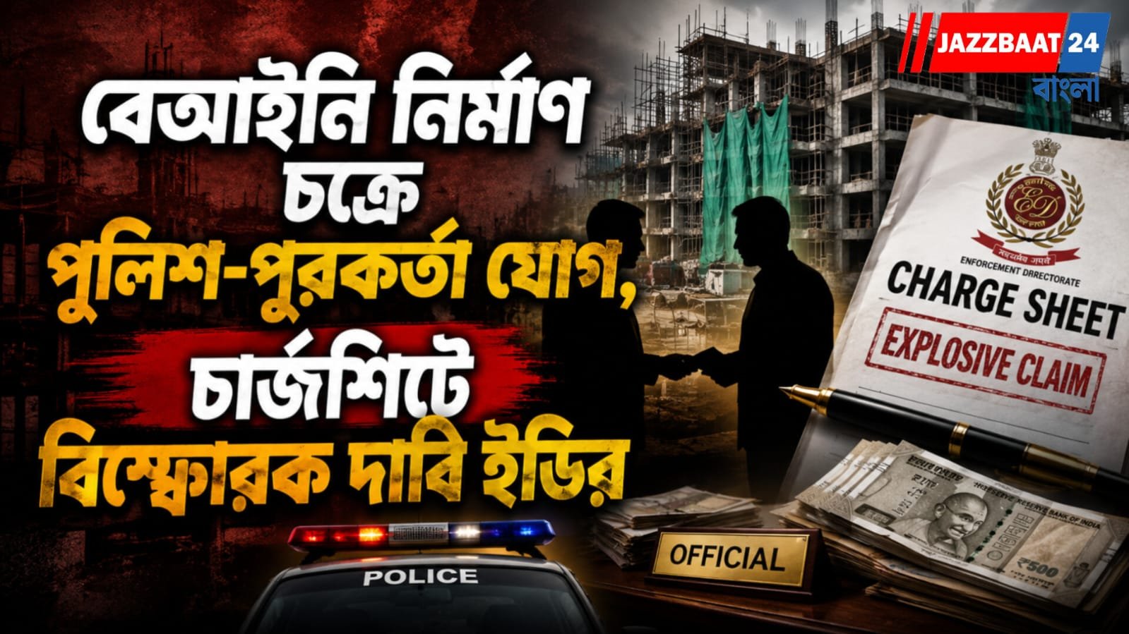 বেআইনি নির্মাণ চক্রে পুলিশ-পুরকর্তা যোগ, চার্জশিটে বিস্ফোরক দাবি ইডির