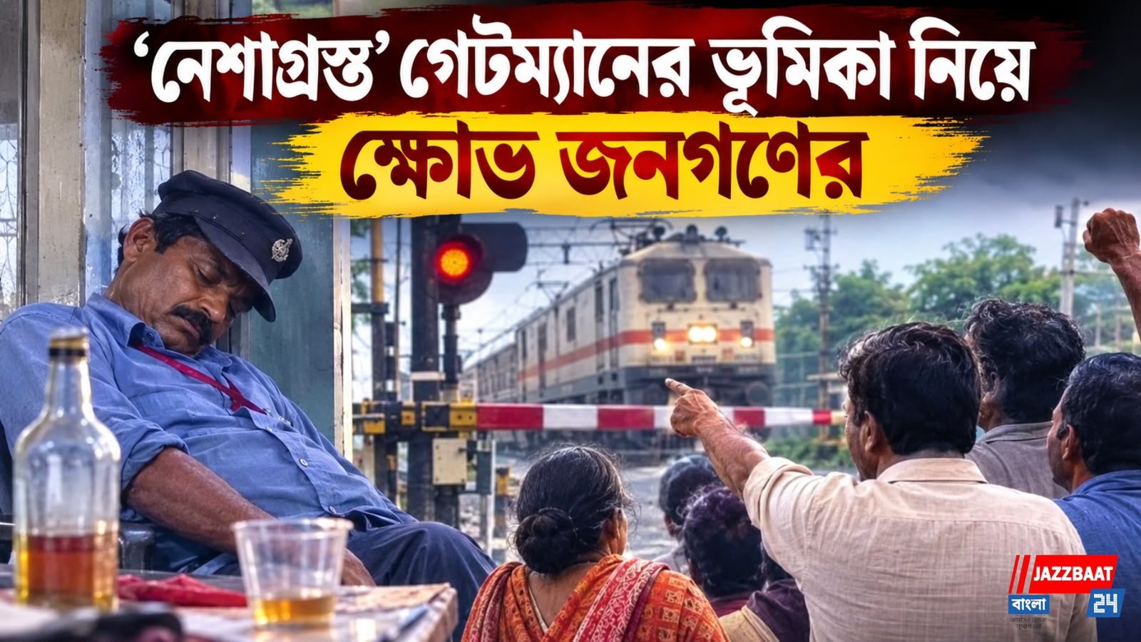 রেল-পুলকার সংঘর্ষ: 'নেশাগ্রস্ত' গেটম্যানের ভূমিকা নিয়ে ক্ষোভ জনমানসে