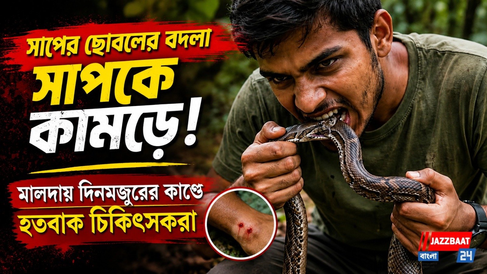 সাপের ছোবলের বদলা সাপকে কামড়ে! মালদায় দিনমজুরের কাণ্ডে হতবাক চিকিৎসকরা