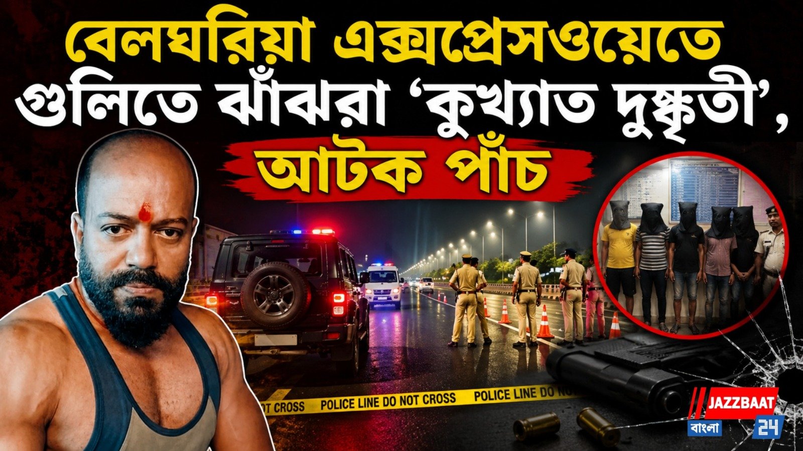 বেলঘরিয়া এক্সপ্রেসওয়েতে গুলিতে ঝাঁঝরা ‘কুখ্যাত দুষ্কৃতী', আটক পাঁচ