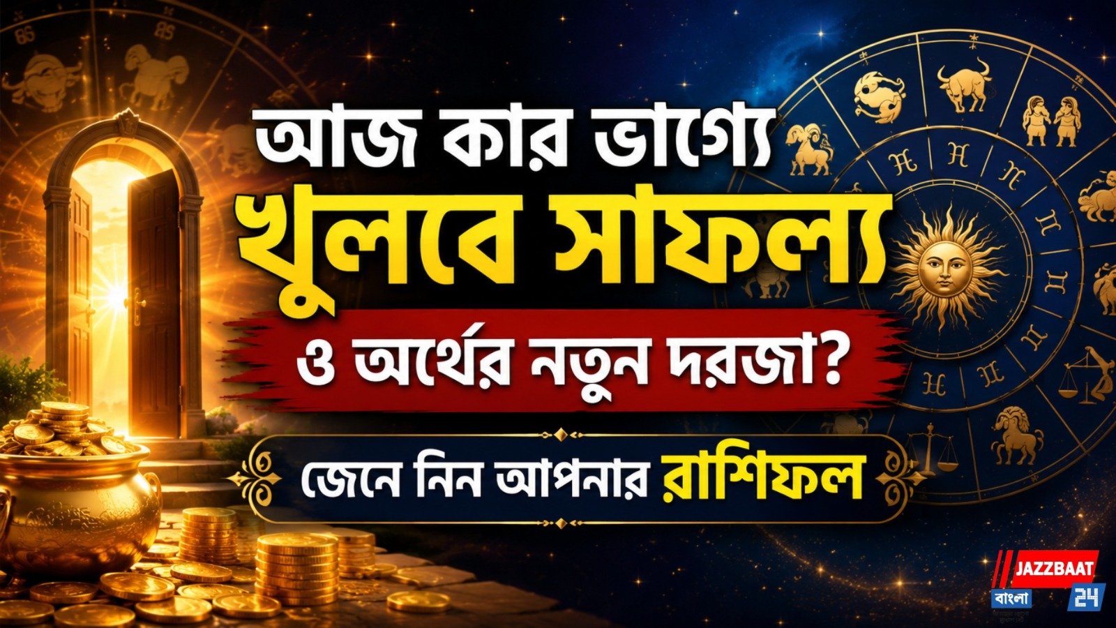 আজ কার ভাগ্যে খুলবে সাফল্য ও অর্থের নতুন দরজা? জেনে নিন আপনার রাশিফল