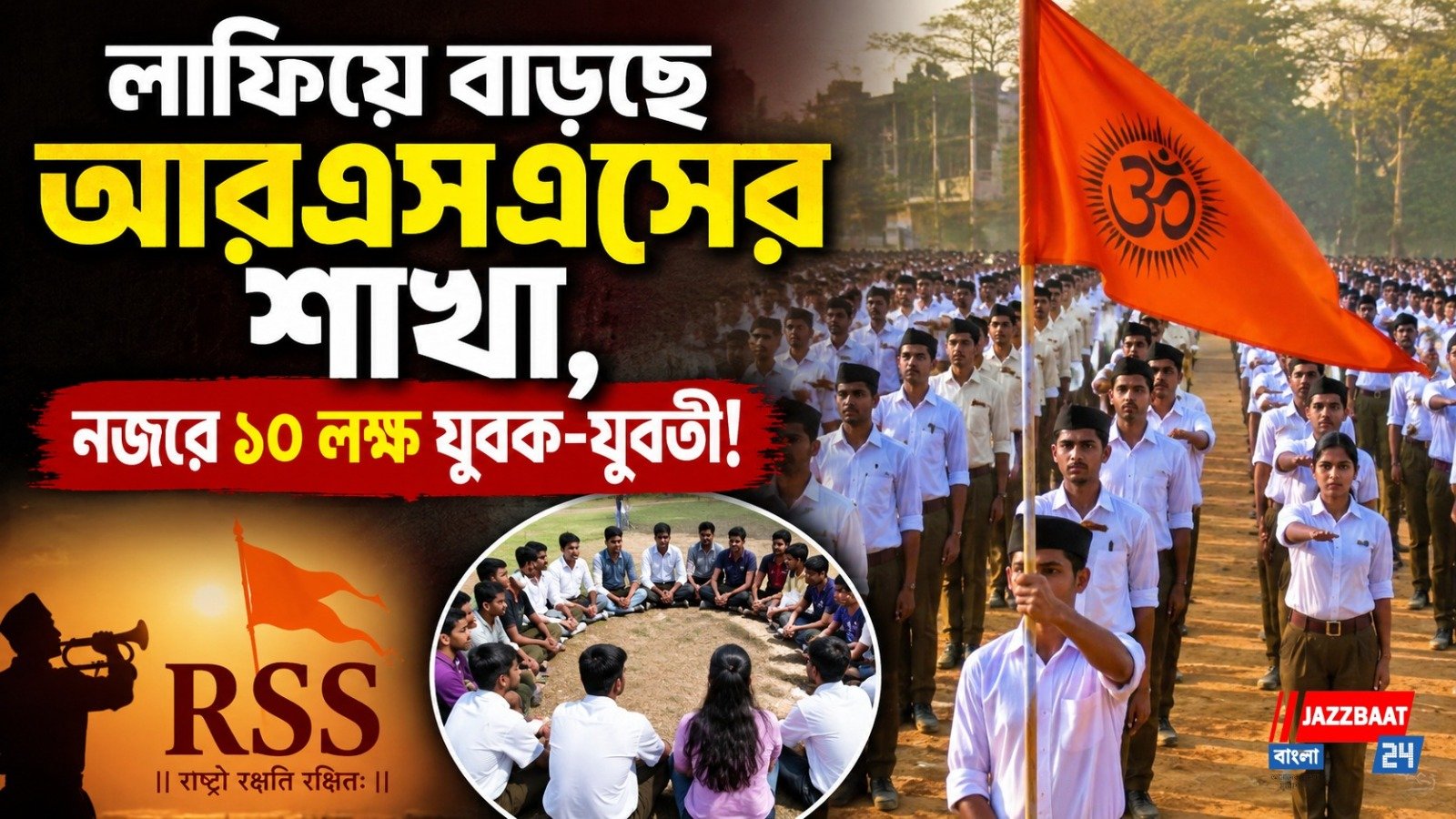 লাফিয়ে বাড়ছে আরএসএসের শাখা, নজরে ১০ লক্ষ যুবক-যুবতী!