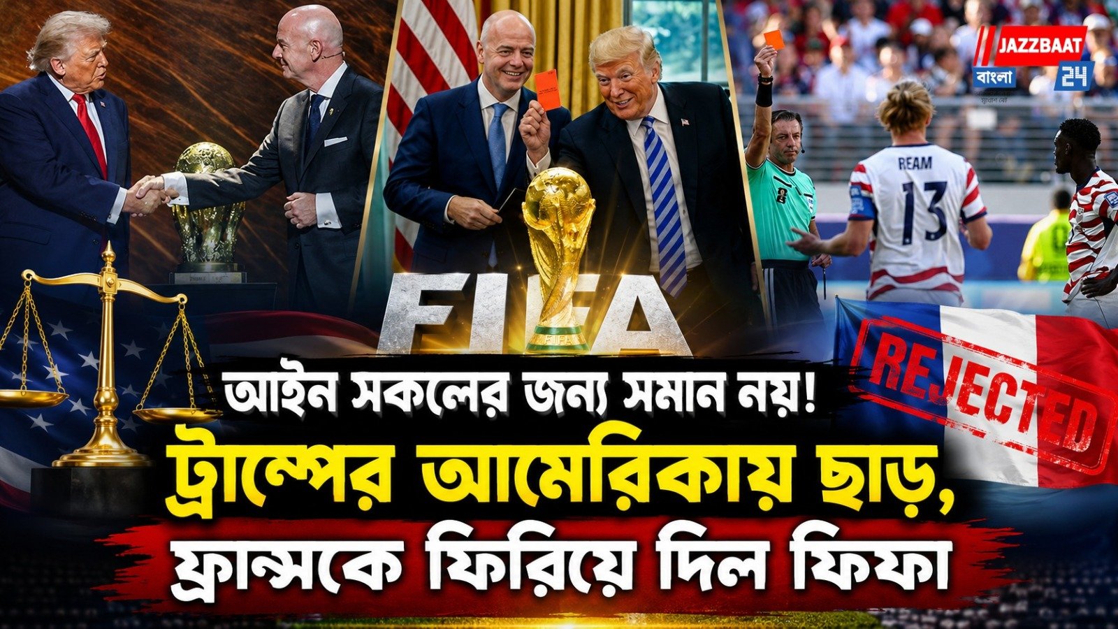 আইন সকলের জন্য সমান নয়! ট্রাম্পের আমেরিকায় ছাড়, ফ্রান্সকে ফিরিয়ে দিল ফিফা