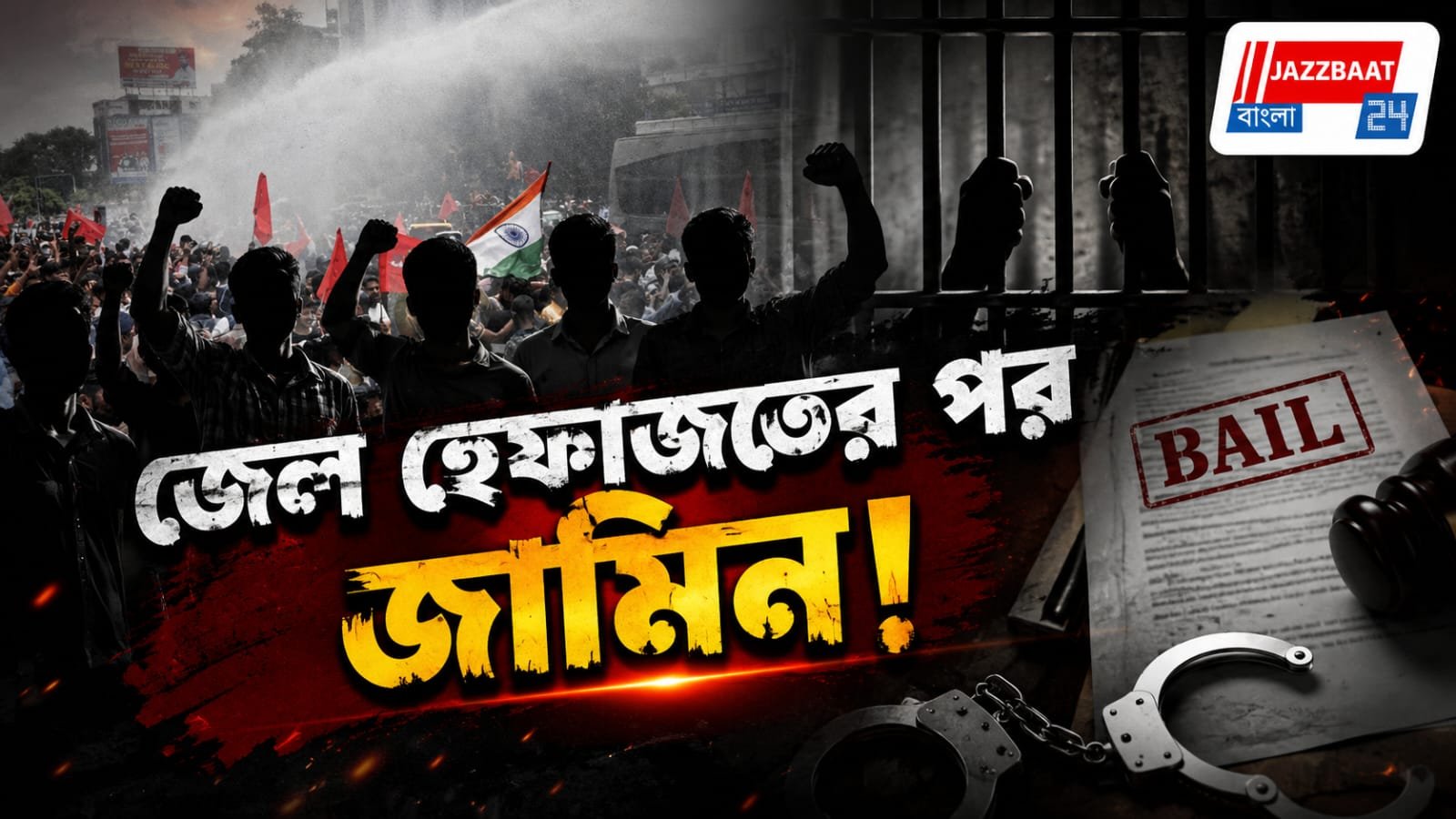ধর্মতলায় ধুন্ধুমার, শর্তসাপেক্ষে জামিন ১৬ ধৃতর
