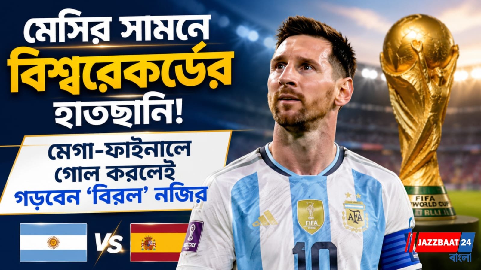 স্পেনকে হারিয়ে বিশ্বকাপ জিতলে কী কী রেকর্ড গড়বেন লিওনেল মেসি? দেখে নিন একনজরে