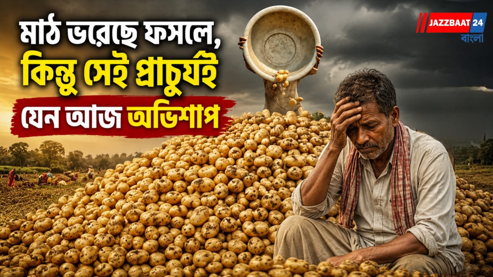 ফলন রেকর্ড, দাম তলানিতে ! আলুর পাহাড়ে চাপা পড়ছে চাষির স্বপ্ন