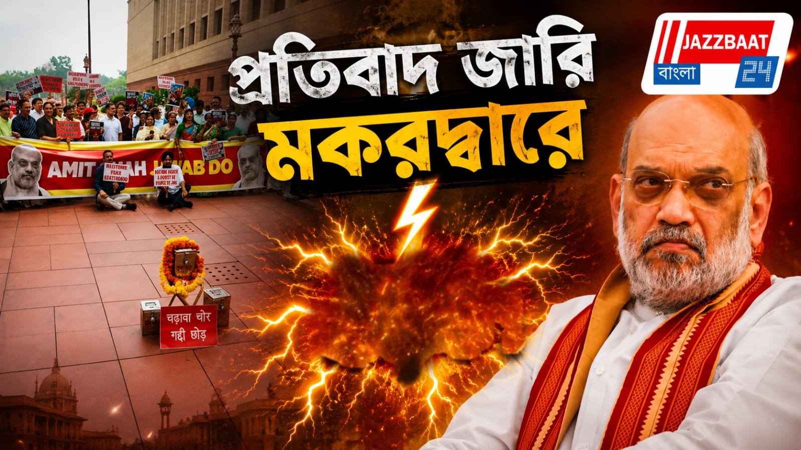 বিরোধীদের প্রতিবাদ অব্যাহত, দাবি স্বরাষ্ট্রমন্ত্রীর পদত্যাগ