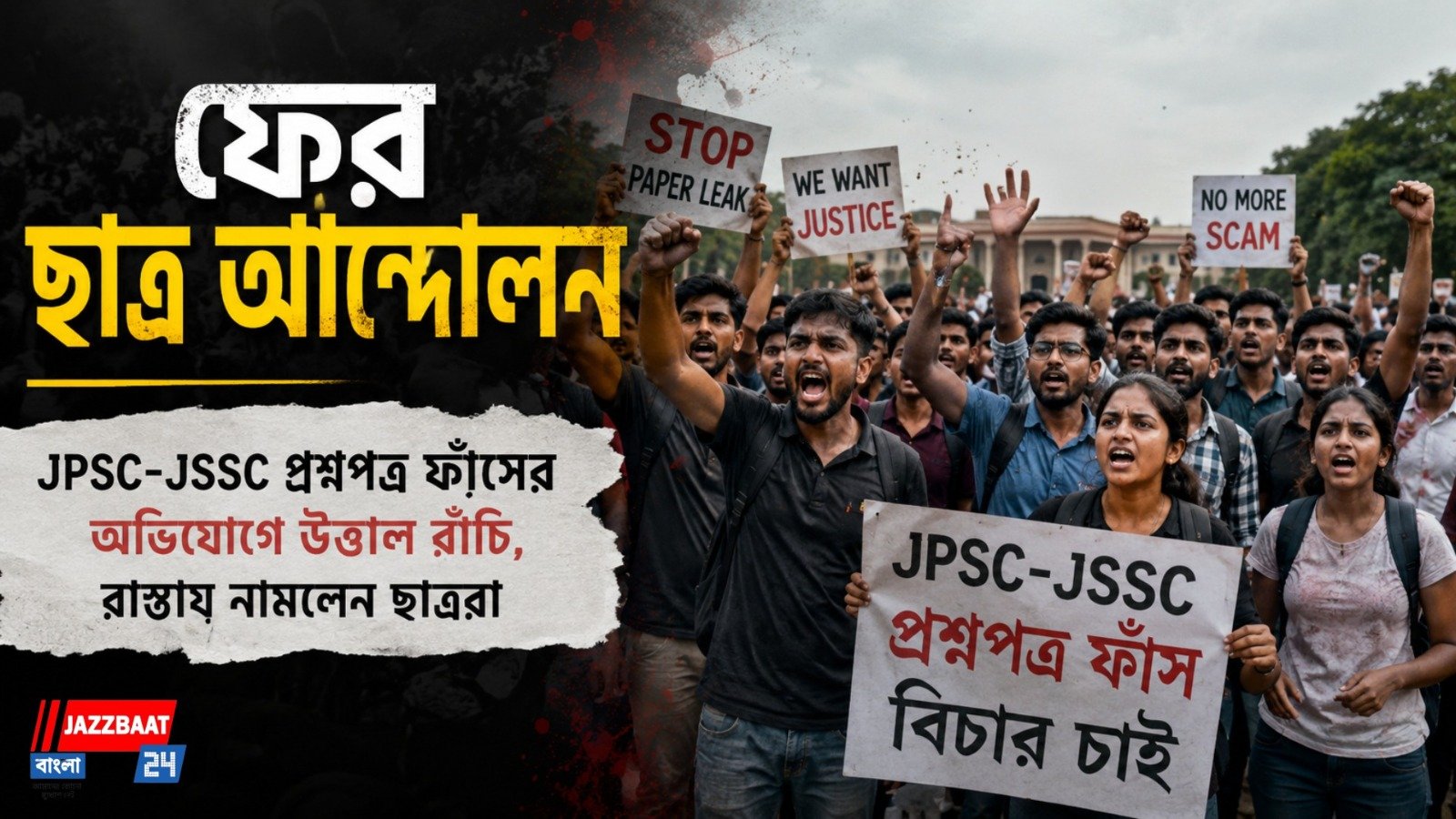 JPSC-JSSC প্রশ্নফাঁসের অভিযোগ, রাঁচিতে শুরু ছাত্র আন্দোলন