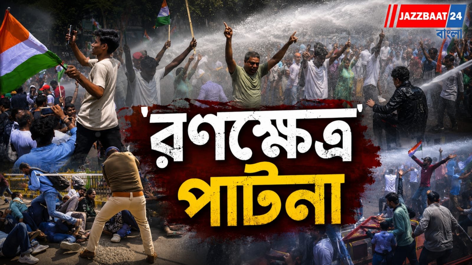 পাটনায় ধুন্ধুমার! চাকরিপ্রার্থীদের মিছিল ঘিরে পুলিশের সঙ্গে ধস্তাধস্তি, লাঠিচার্জ-জলকামান