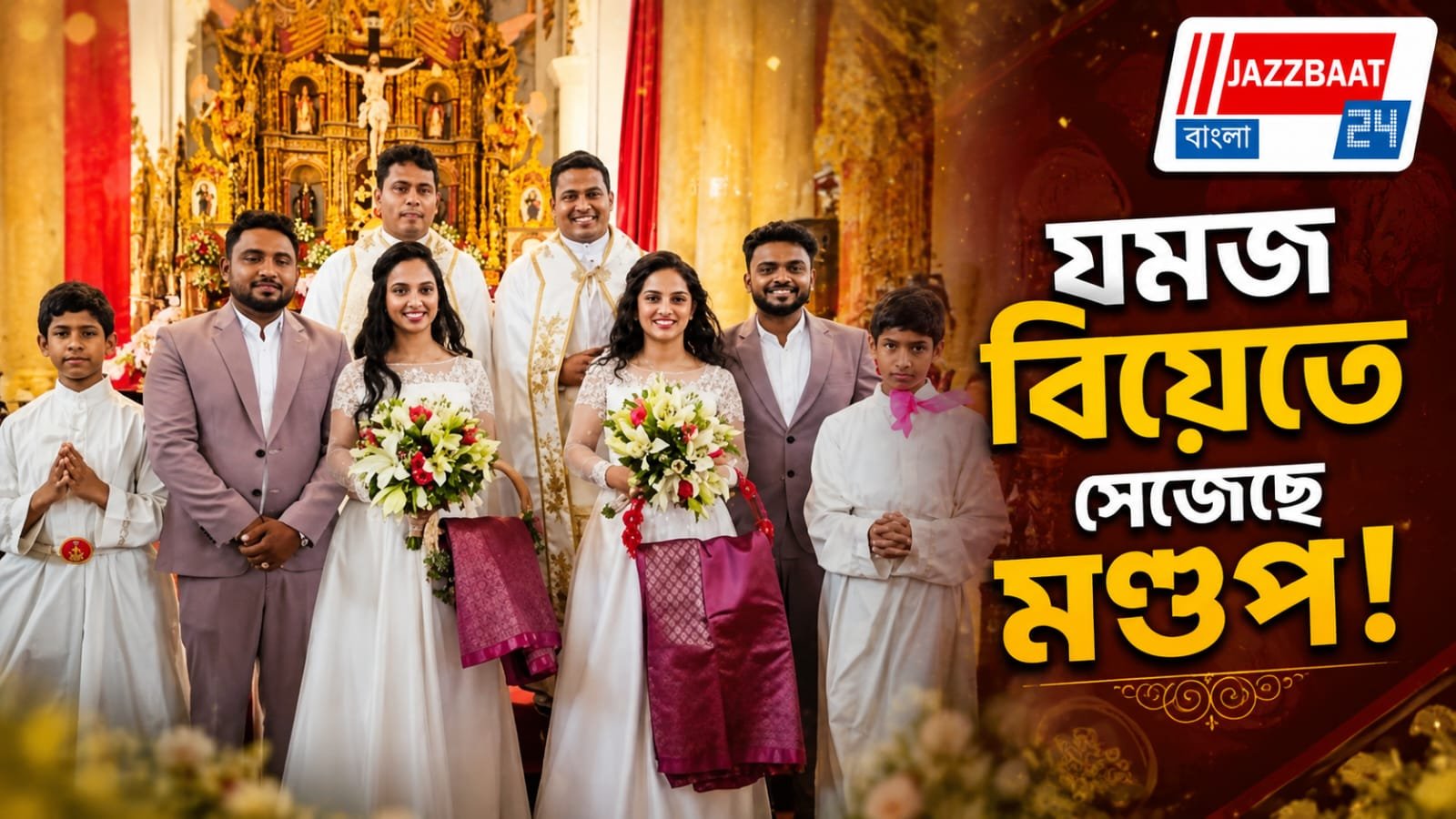 পাত্র-পাত্রী থেকে পাদ্রি সবাই যমজ, শেকসপিয়রকেও হার মানাল কেরলের বিয়ে