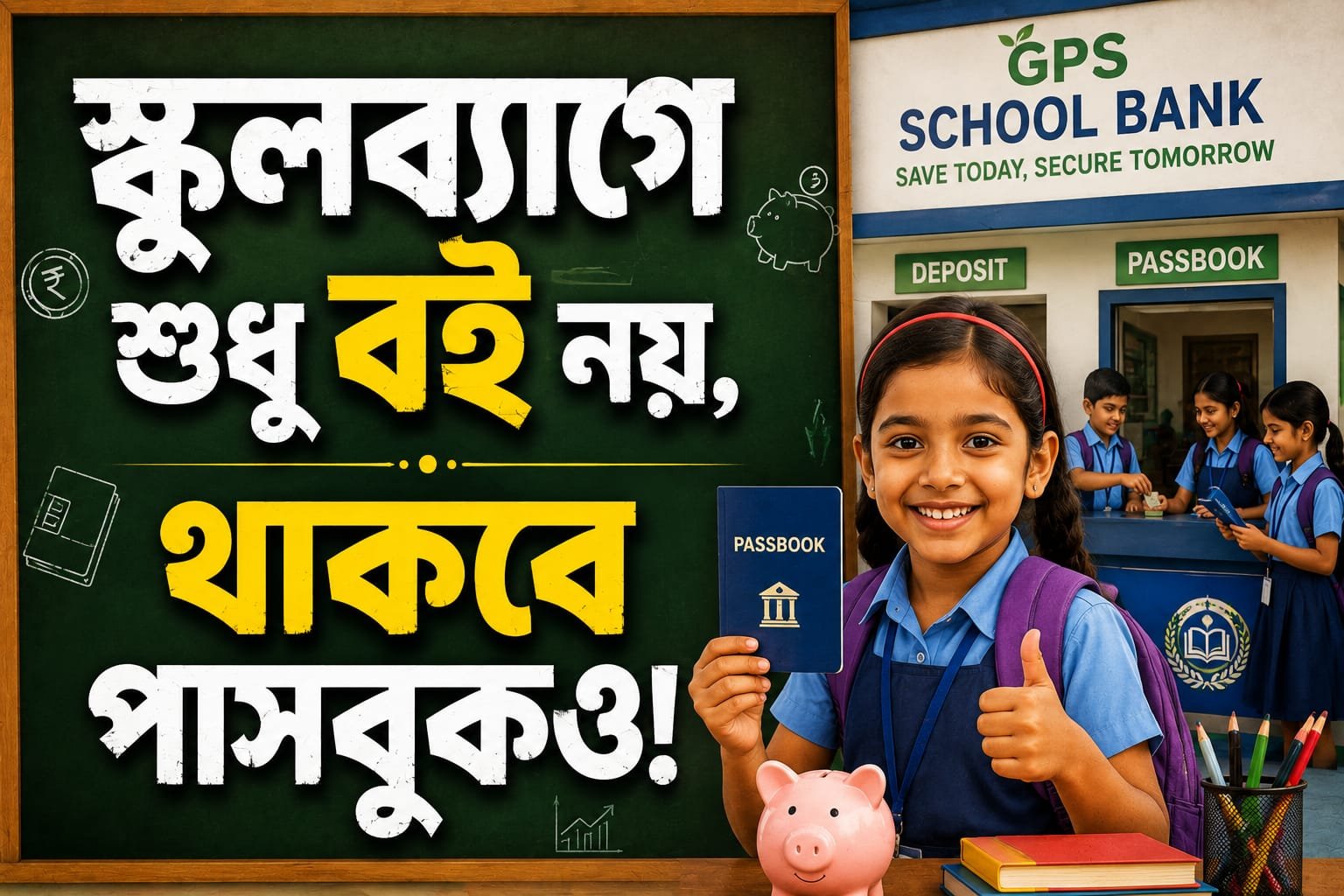 সঞ্চয়ের পাঠ ক্লাসরুমেই, প্রাথমিক স্কুলেই খুলল খুদেদের ব্যাঙ্ক!