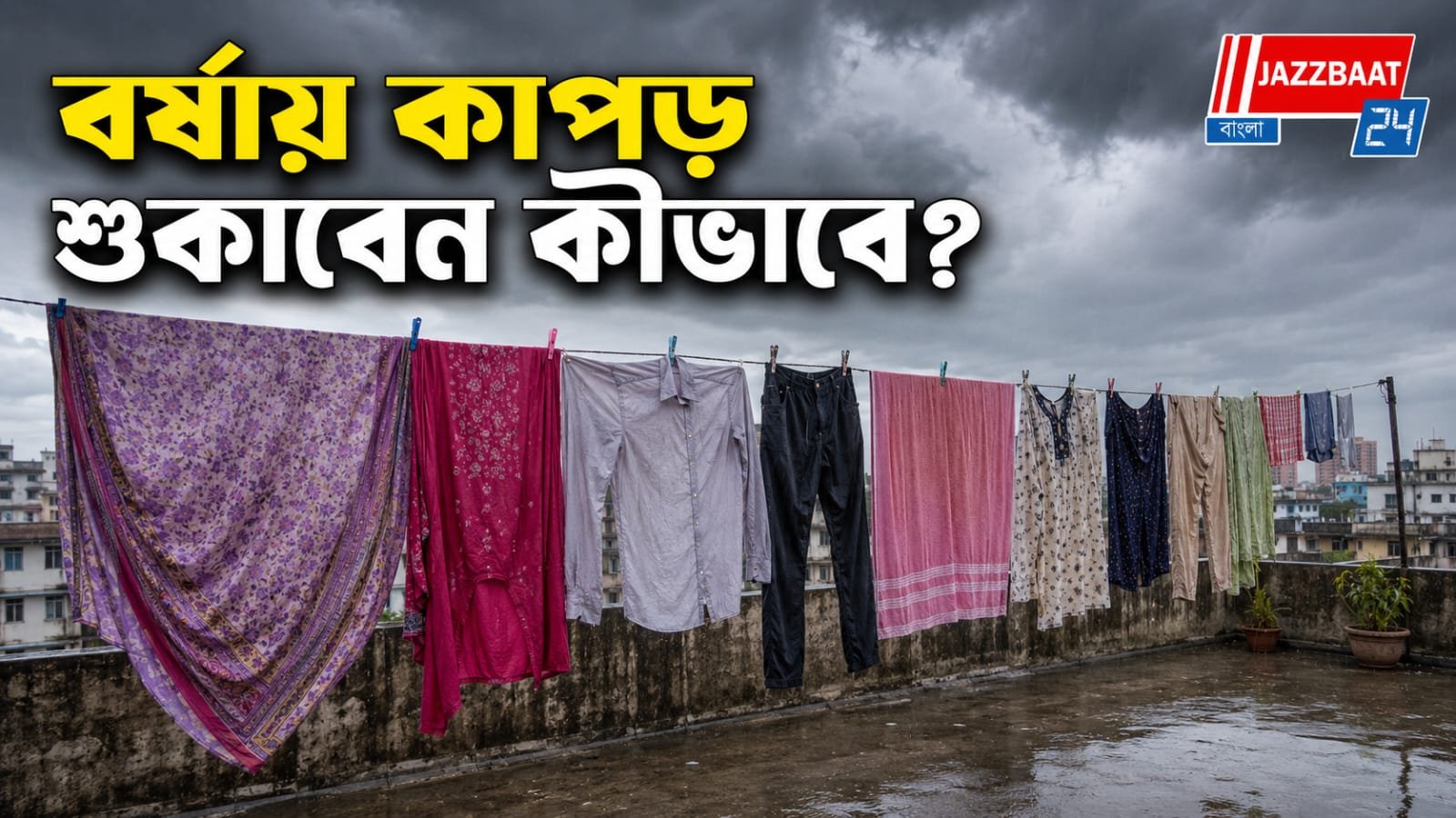 রোদ ছাড়াই খটখটে শুকনো! বর্ষাতেও দ্রুত কাপড় শুকোনোর সহজ উপায় জানুন