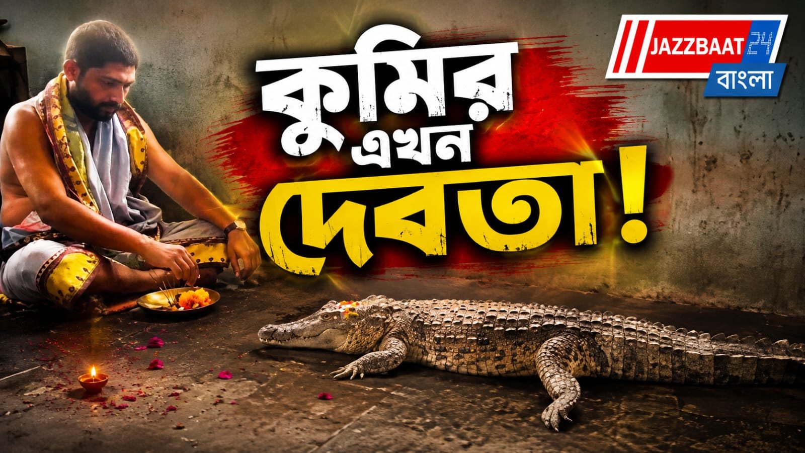 বৃষ্টির আশায় কুমির পুজো! নদীর ঘাটে পুরোহিতের কাণ্ডে চক্ষু ছানাবড়া