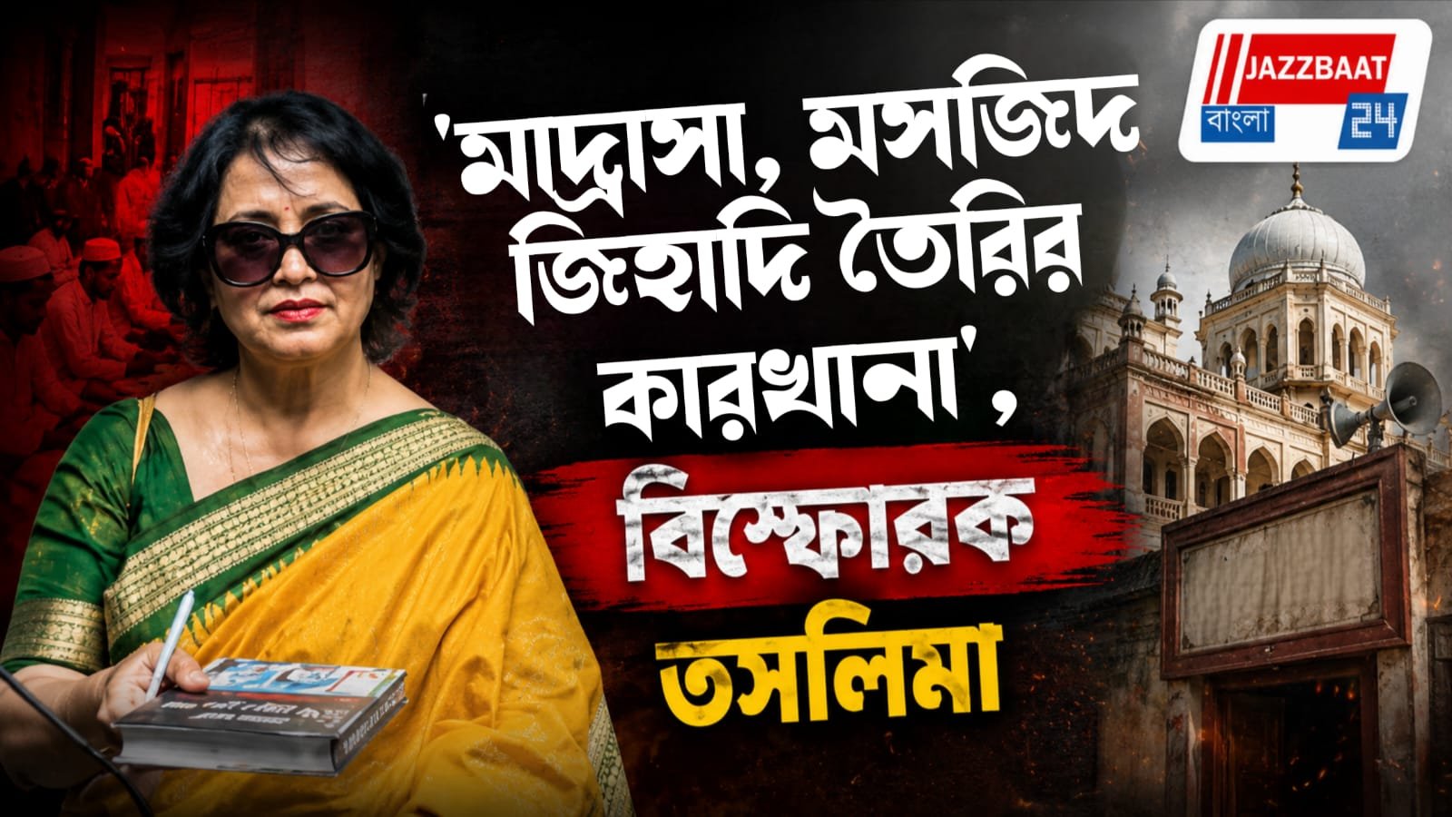 'মাদ্রাসা, মসজিদ জিহাদি তৈরির কারখানা', বিস্ফোরক তসলিমা