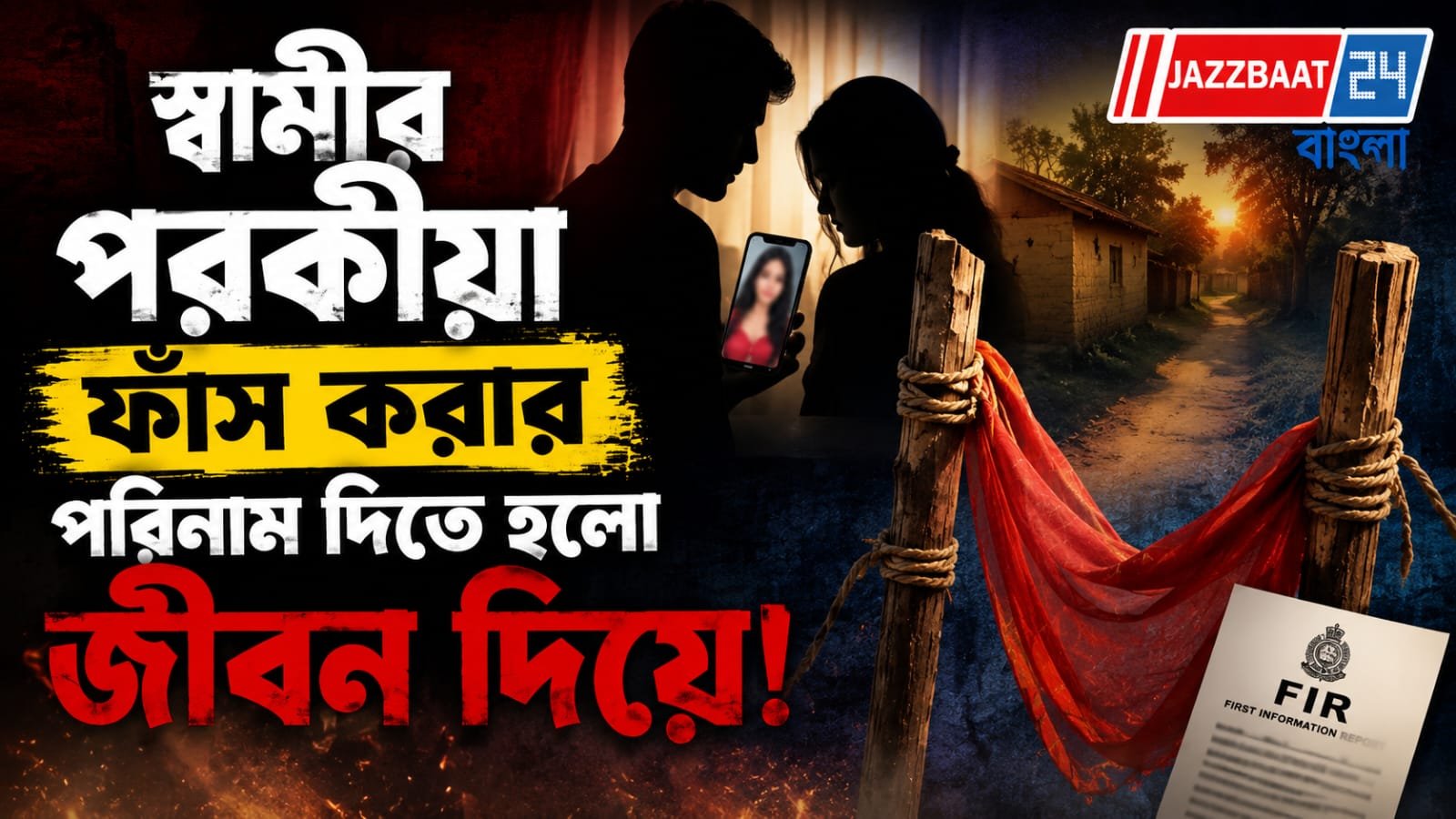 স্ত্রীকে বাঁশের খুঁটিতে বেঁধে পুড়িয়ে মারার অভিযোগ,  উত্তাল মালদহ!