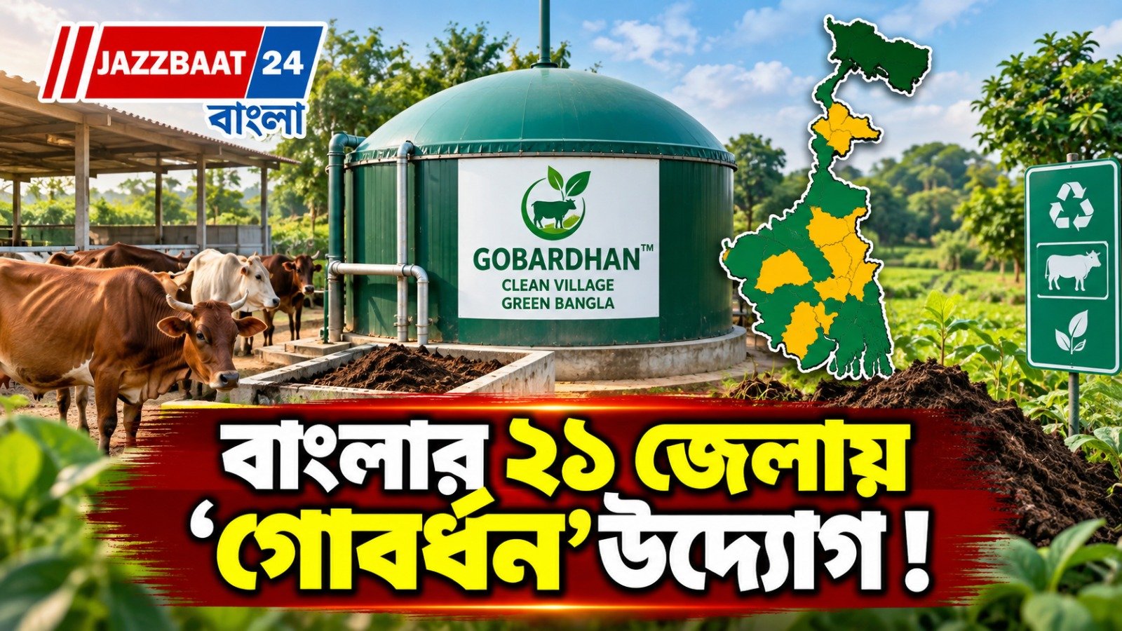 গোবরেই মিটবে জ্বালানির চাহিদা! বাংলার ২১ জেলায় বসছে বায়োগ্যাস ইউনিট, বড় উদ্যোগ ‘গোবর্ধন’ প্রকল্পে