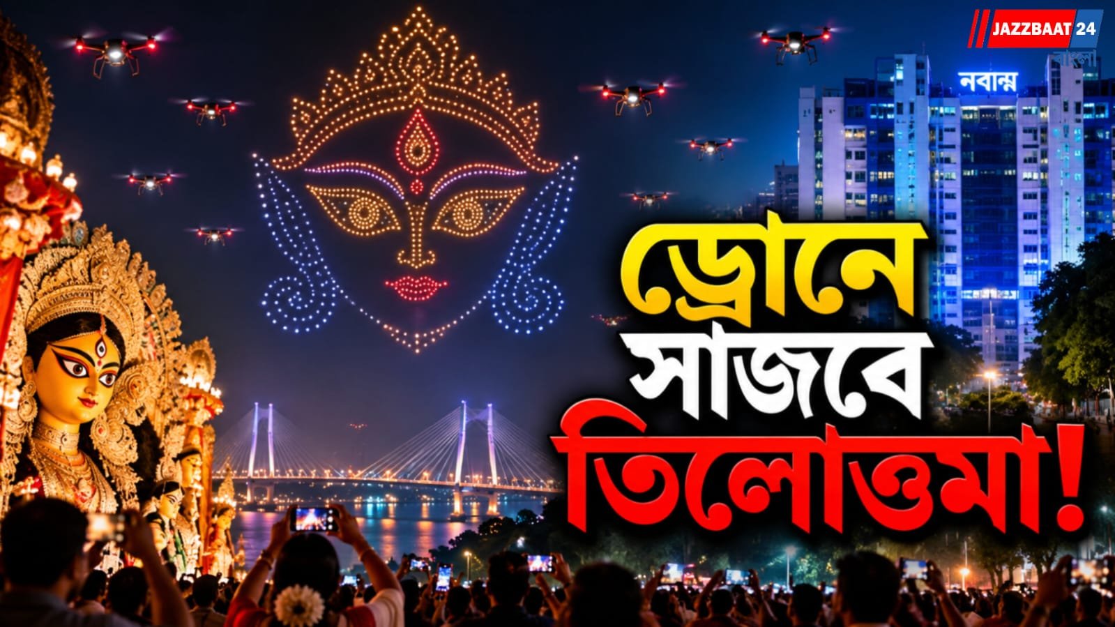 ড্রোনে আঁকা হবে বাংলার সংস্কৃতি, পুজোয় কলকাতার আকাশে নজরকাড়া আয়োজন