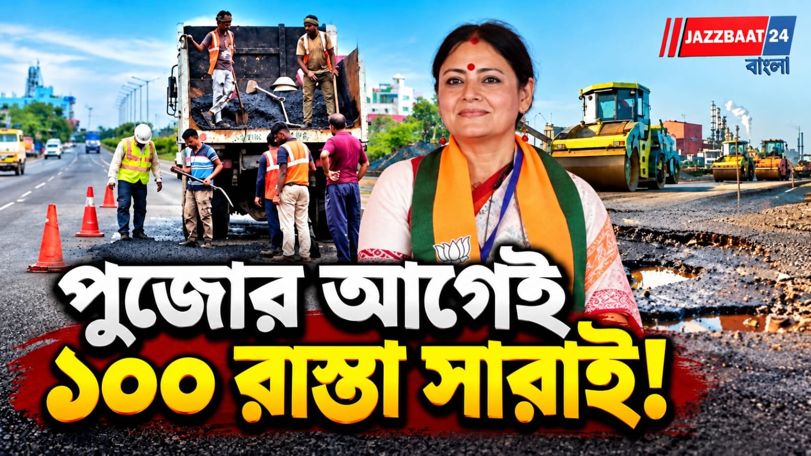 রাস্তার উপরেই হোম-যজ্ঞ, নারকেল ফাটিয়ে কাজের সূচনা! হাওড়ায় ১০০ রাস্তা সারাইয়ের উদ্যোগ