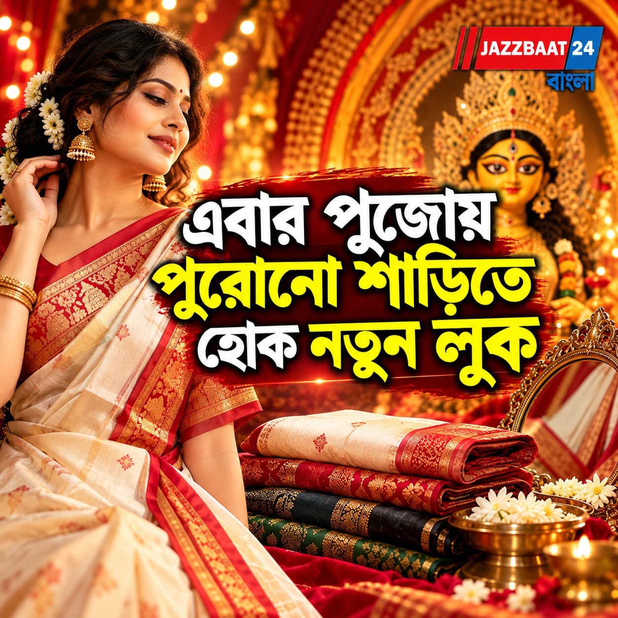 Durga Puja Fashion: পুরোনো শাড়িতে হোক নতুন লুক