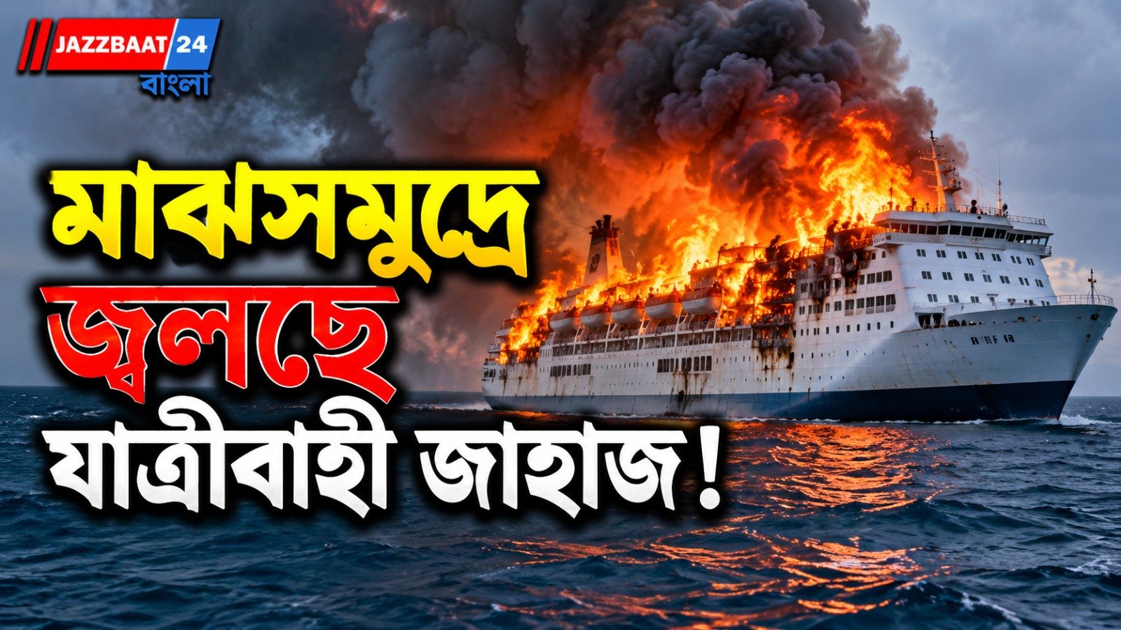 ফিলিপাইনে সমুদ্রে জ্বলন্ত যাত্রীবাহী জাহাজ, উত্তাল সাগরে চলছে মরিয়া উদ্ধার অভিযান
