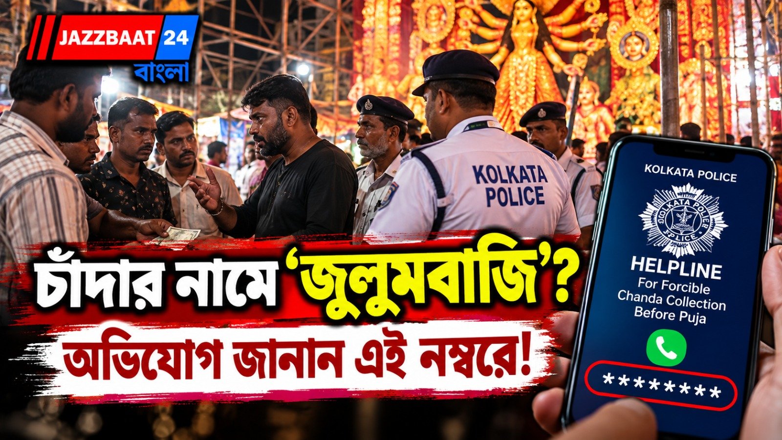 জোর করে চাঁদা আদায়! অভিযোগ জানাতে বিশেষ হেল্পলাইন চালু কলকাতা পুলিশের