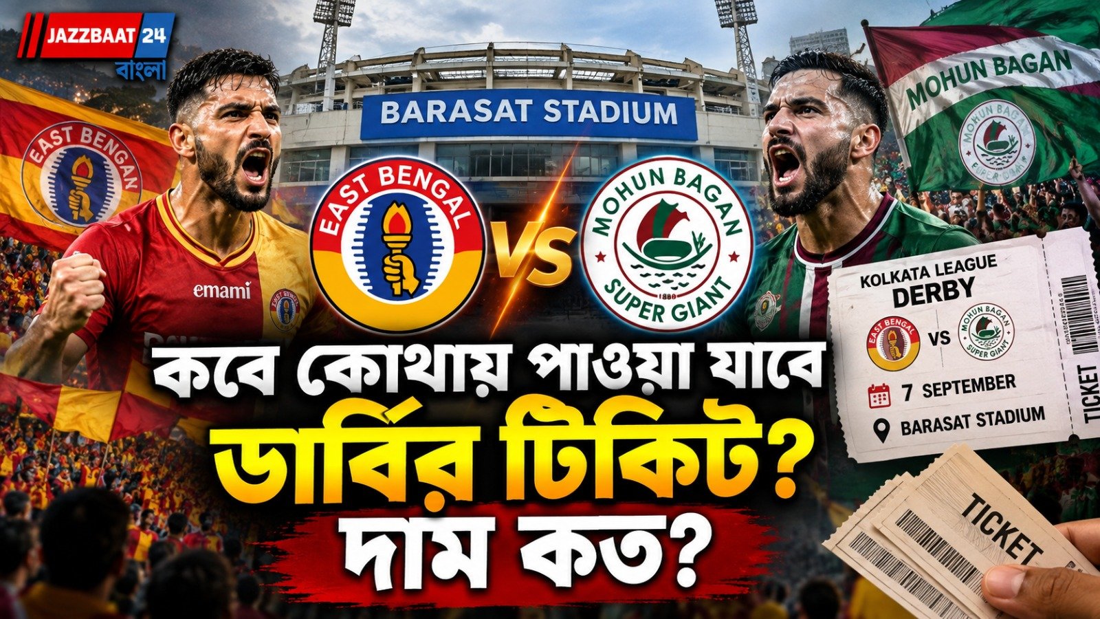 কাজের দিনেই ডার্বি, বারাসাতে টিকিট নিয়ে বড় ঘোষণা আয়োজকদের