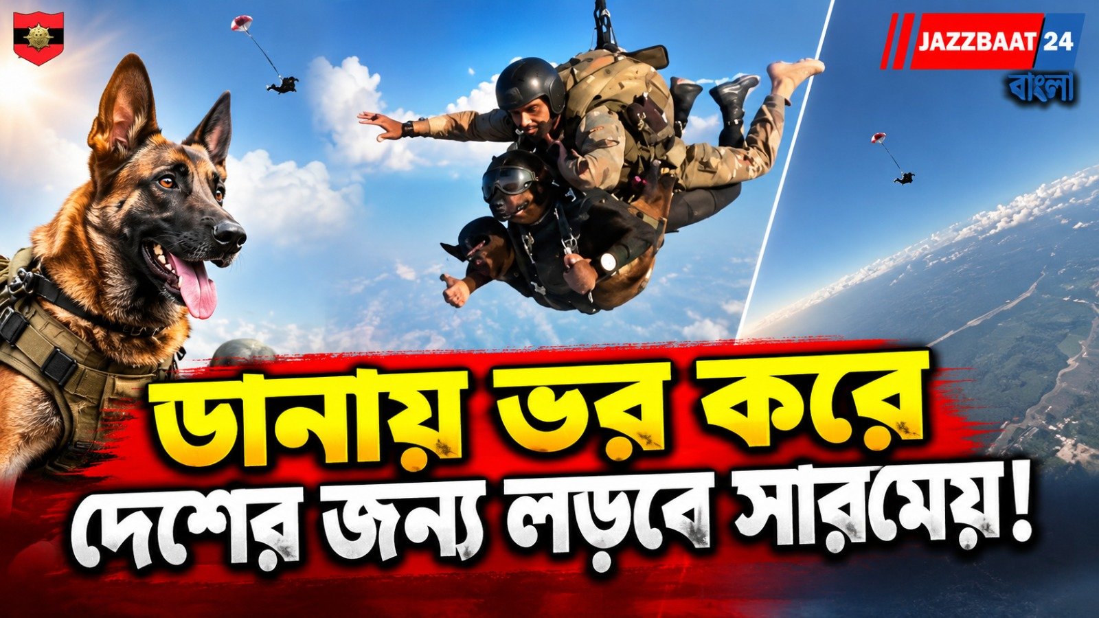 এ বার আকাশপথেও সেনার সঙ্গী চারপেয়েরা, দেওয়া হচ্ছে যুদ্ধের বিশেষ প্রশিক্ষণ