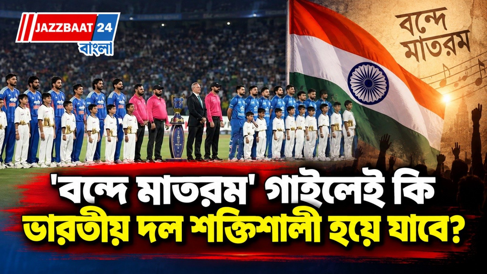 ক্রিকেট মাঠে জাতীয় সঙ্গীতের আগে বাজল ‘বন্দে মাতরম’! কংগ্রেসের আপত্তিতে তুঙ্গে রাজনৈতিক তরজা