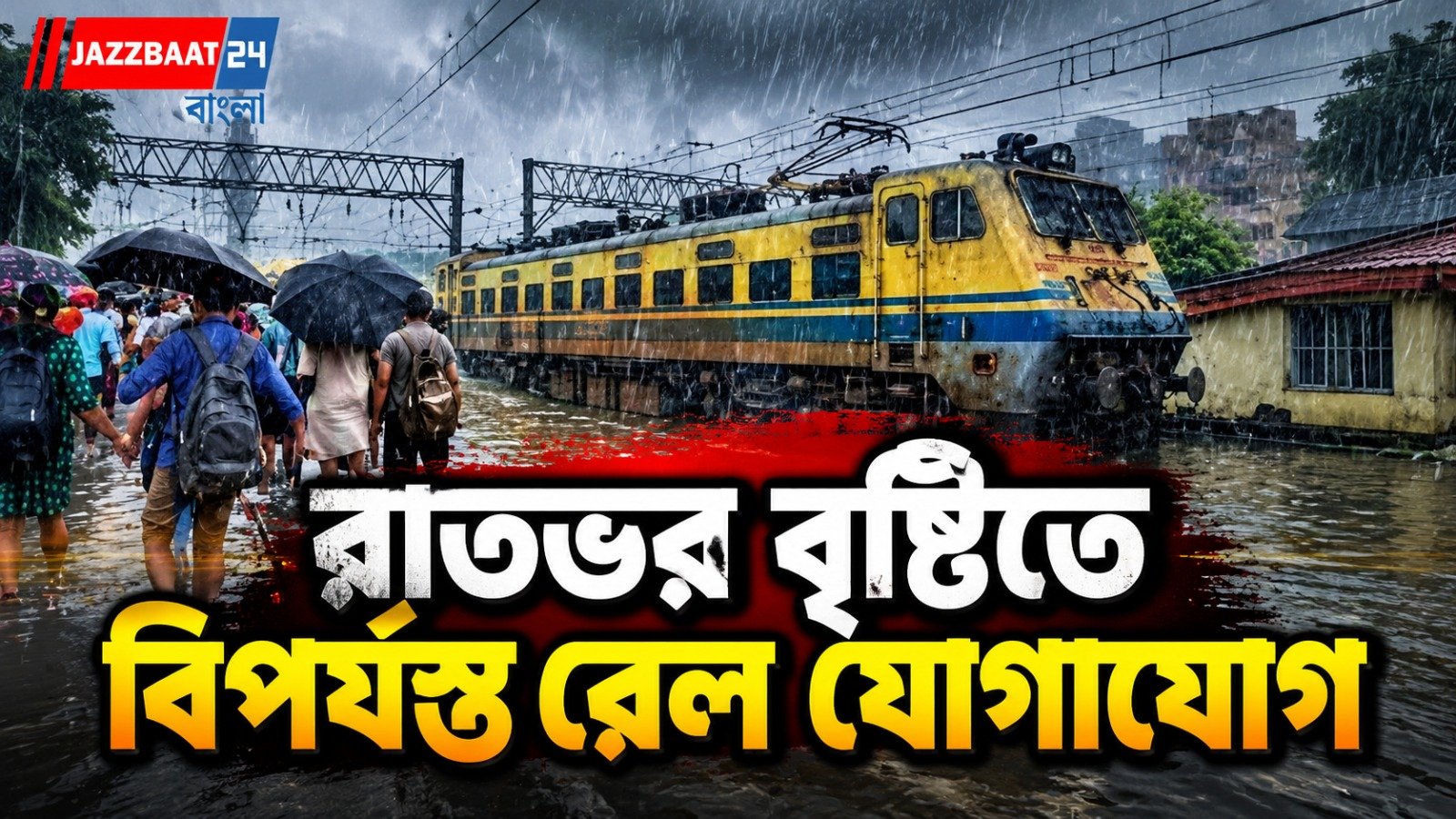 ধসে রেললাইন, ফরাক্কায় থমকে একাধিক ট্রেন!