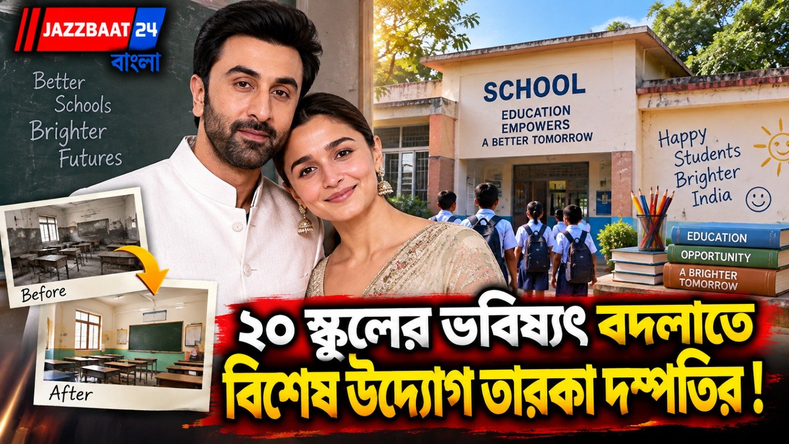 মোদীর জন্মদিনে রণবীর-আলিয়ার বড় ঘোষণা! মুম্বইয়ের ২০ স্কুলের বদলে যাবে চেহারা