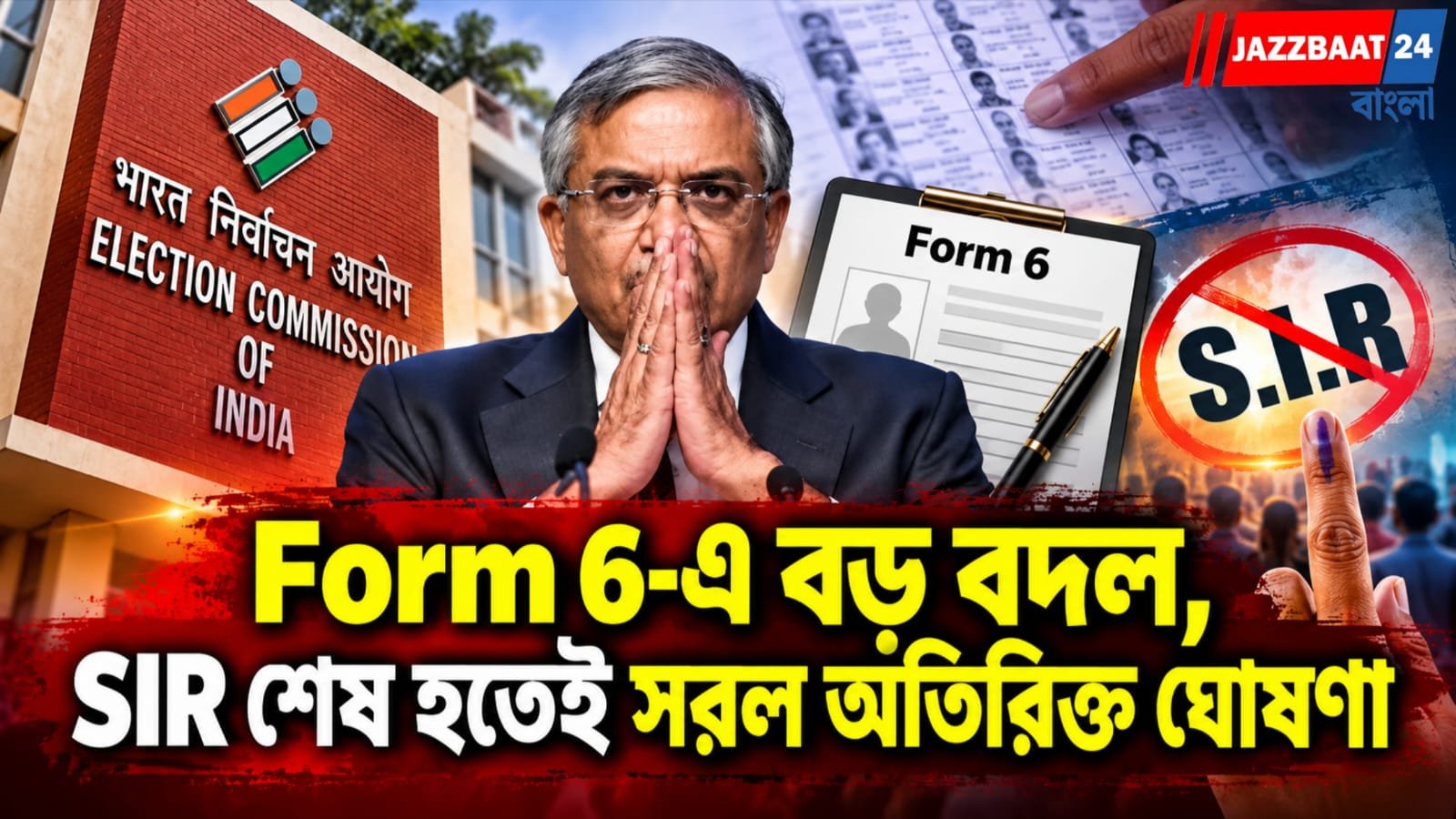 Form 6: SIR নিয়ে বড় সিদ্ধান্ত কমিশনের, Form 6 থেকে সরল অতিরিক্ত ঘোষণা, কোথায় কী বদলাল?