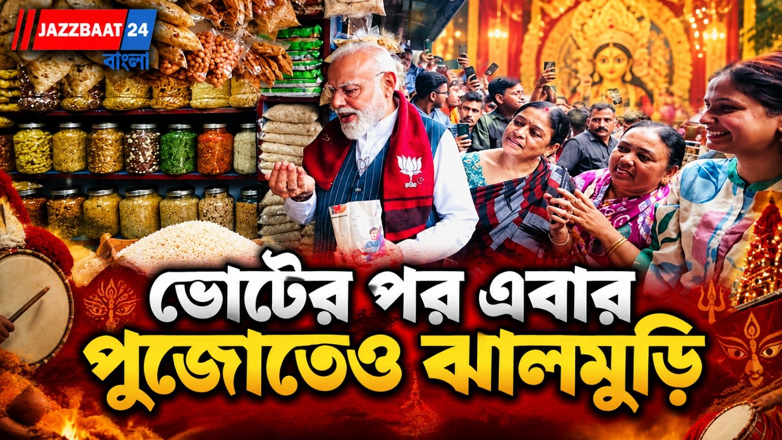 বাঙালির নস্টালজিয়া ঝালমুড়ি এবছর পুজোর থিম! কিন্তু কোথায়?