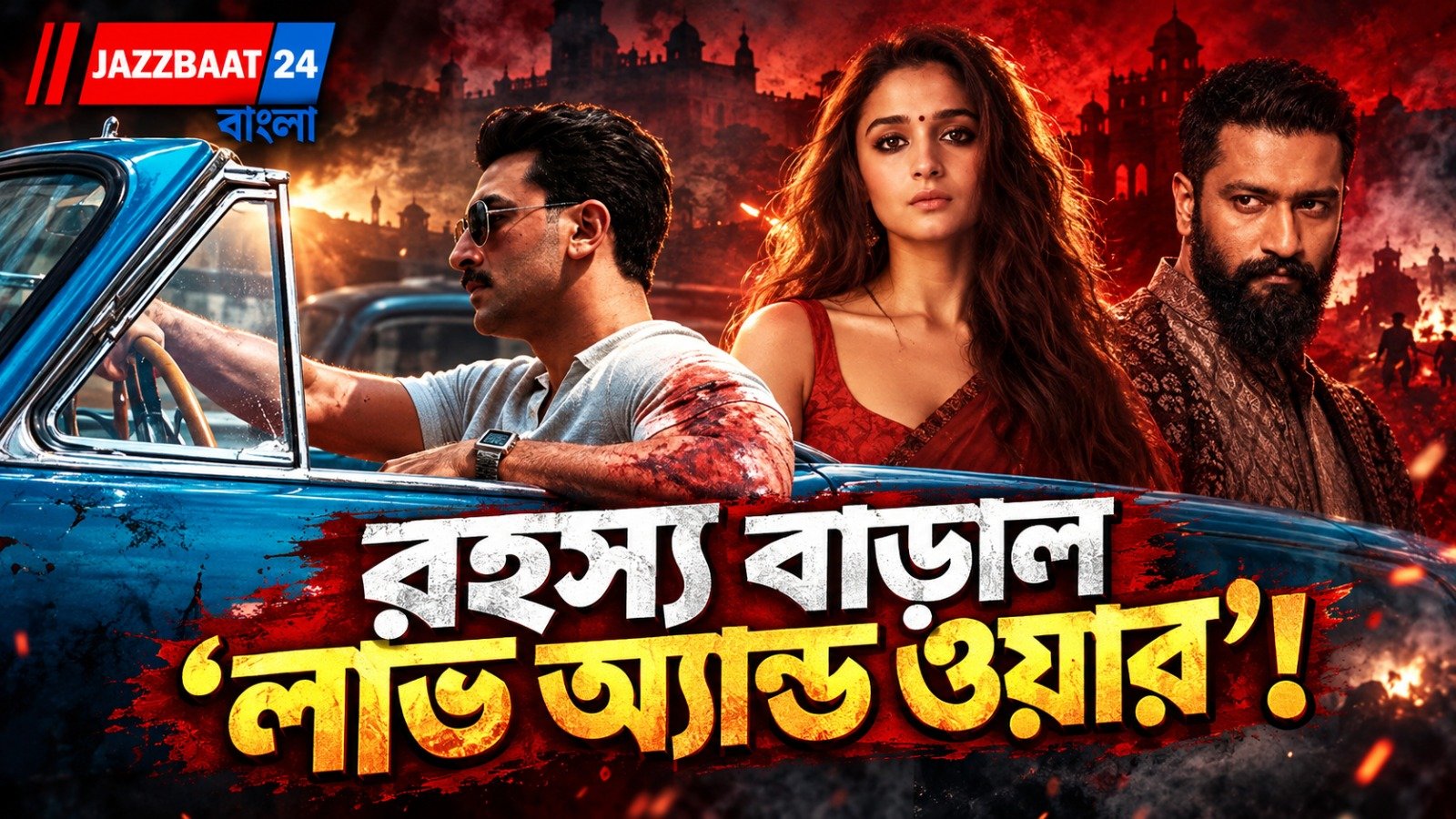‘লাভ অ্যান্ড ওয়ার’-এর প্রথম পোস্টারে রক্তাক্ত রণবীর, নজরে বানসালির নতুন পিরিয়ড ড্রামা