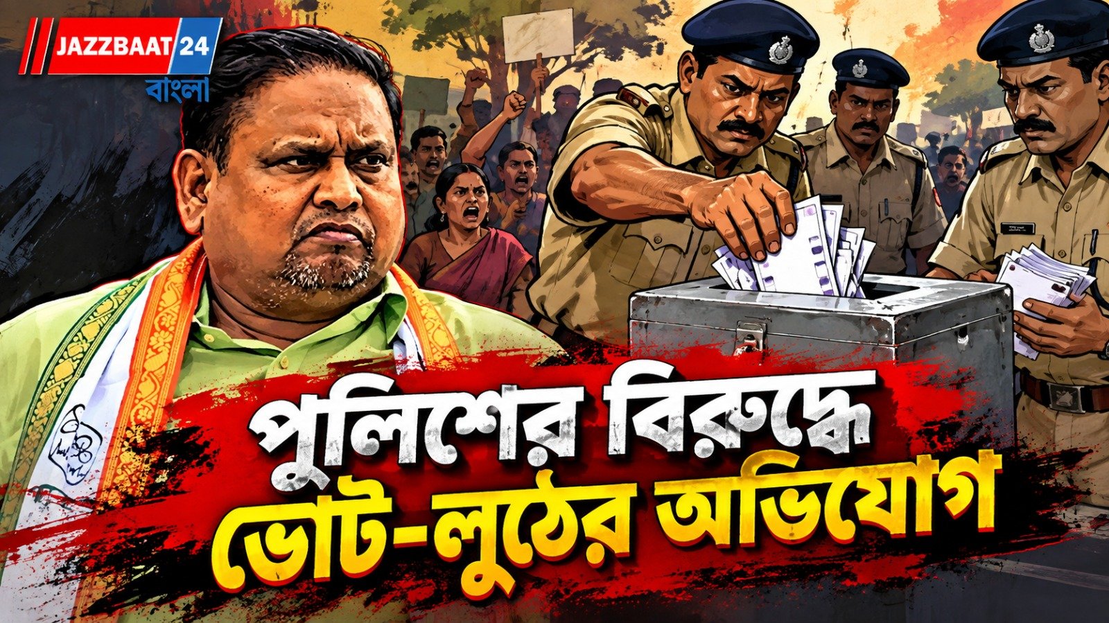 কর্মীদের গ্রেফতার-হয়রানির প্রতিবাদ, রেজিনগর থানার সামনে ধর্নায় হুমায়ুন কবীর