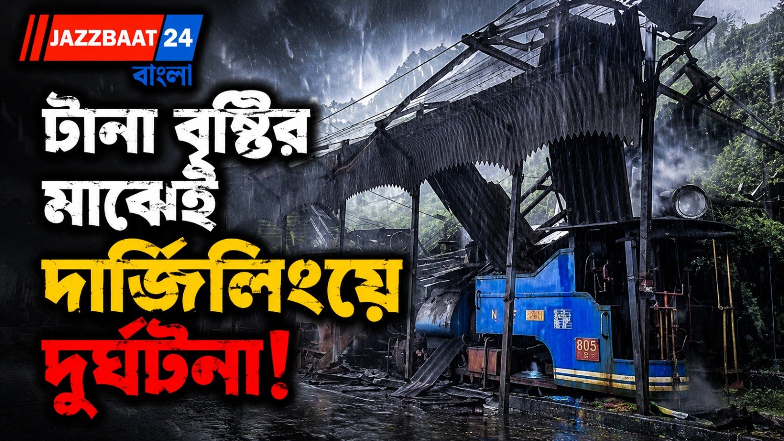 ধস নামলো দার্জিলিং-এর লোকো শেডে, আহত ৭ রেলকর্মী