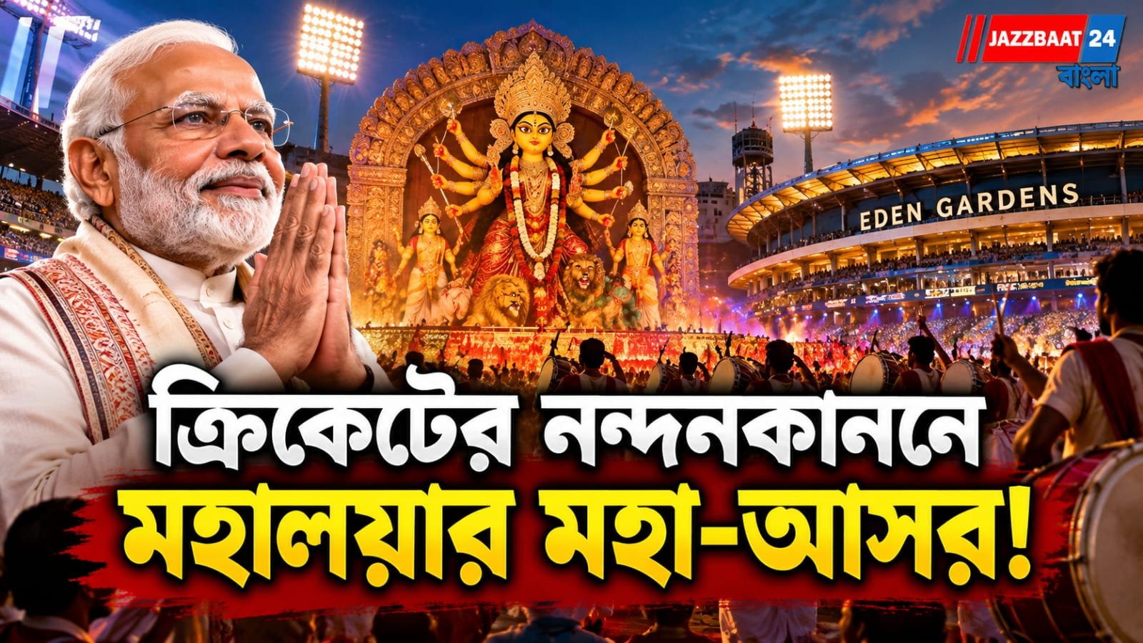 ইডেনে মোদীর ‘চক্ষুদান’, ১০ হাজার ঢাকে জমবে উৎসব