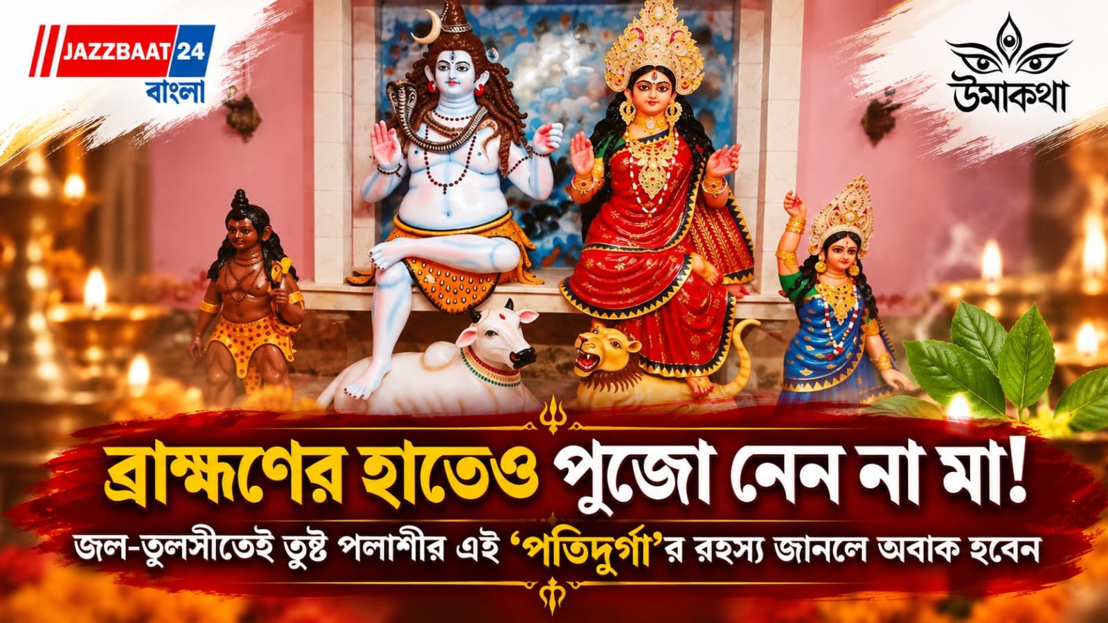 পলাশীর পতিদুর্গা, যেখানে জাঁকজমক নয়, ভক্তির জল-তুলসীতেই তুষ্ট দেবী