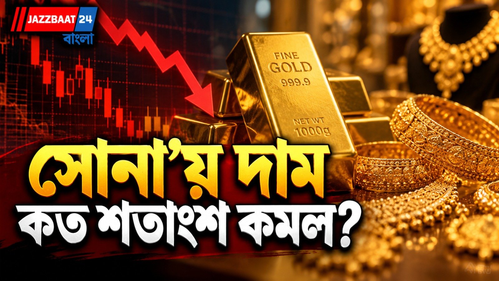 ফের মধ্যবিত্তদের স্বস্তি, বাজারে দাম কমল হলুদ ধাতু'র