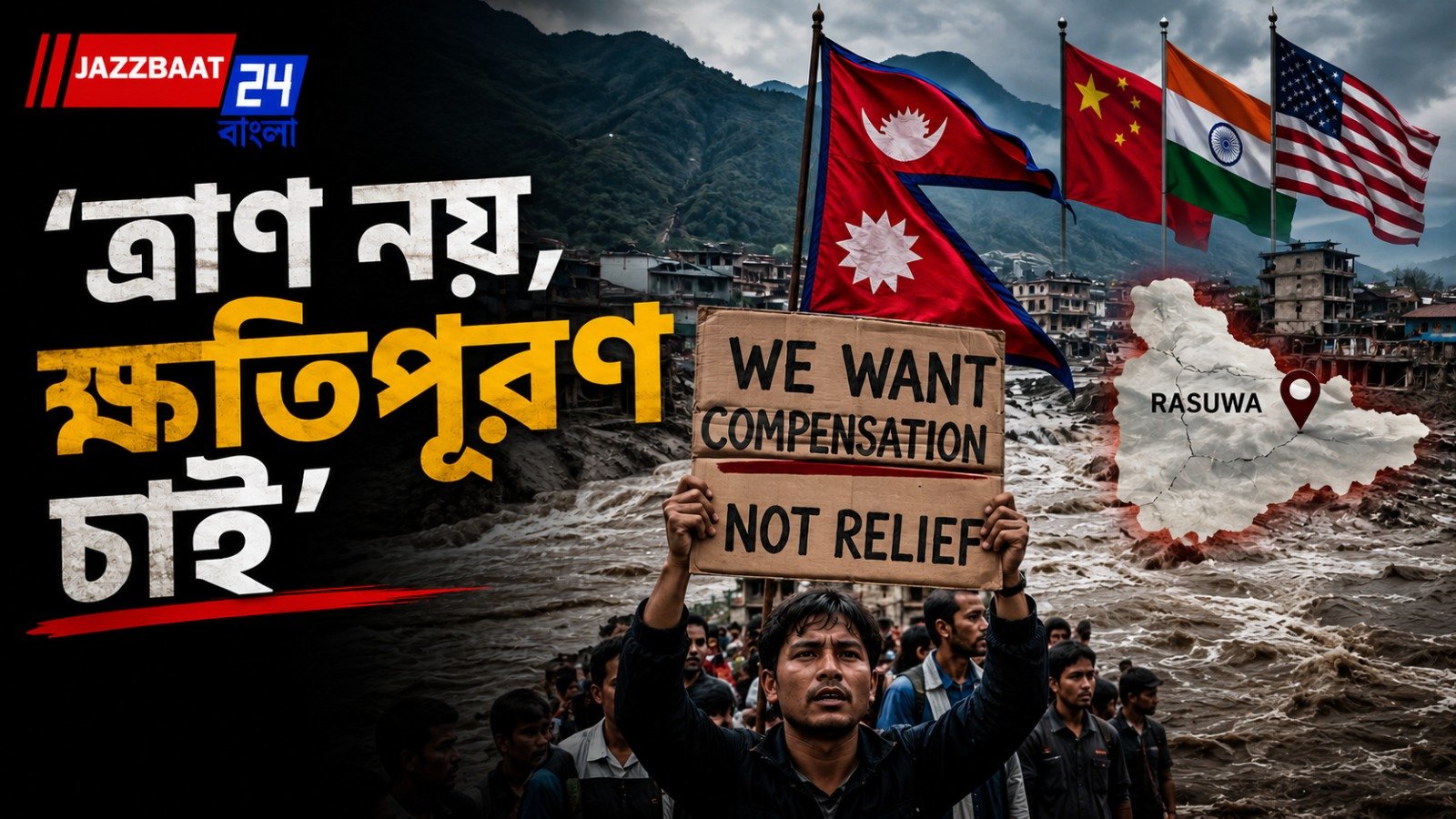বন্যা বিপর্যয়ে বড় দাবি নেপালের, ভারত সহ তিন দেশকে নিশানা