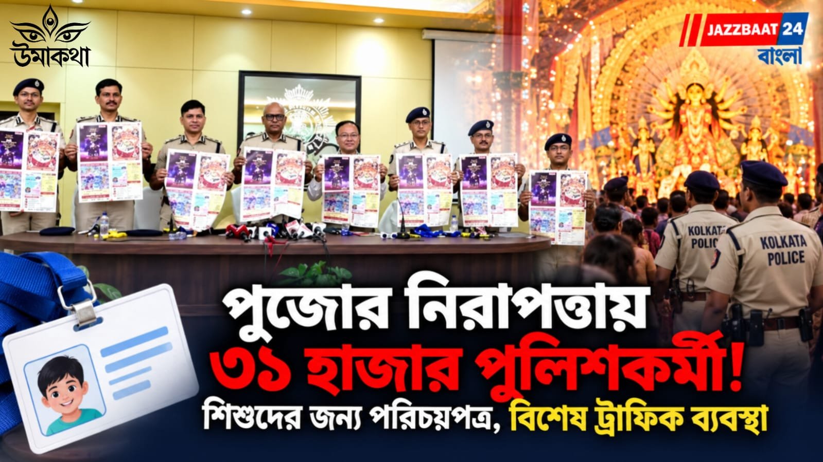 Durga Puja: পুজোর নিরাপত্তায় ৩১ হাজার পুলিশকর্মী! শিশুদের জন্য পরিচয়পত্র, বিশেষ ট্রাফিক ব্যবস্থা