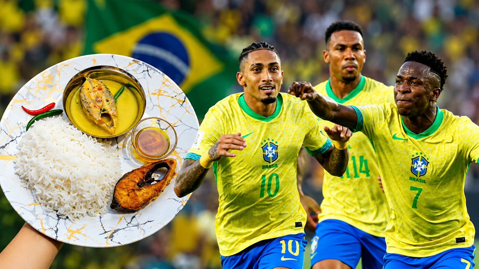 India Vs Brazil: কলকাতায় এসেও বাঙালি খাবারে অনীহা! নিজেদের রান্নাতেই মজে ভিনিরা