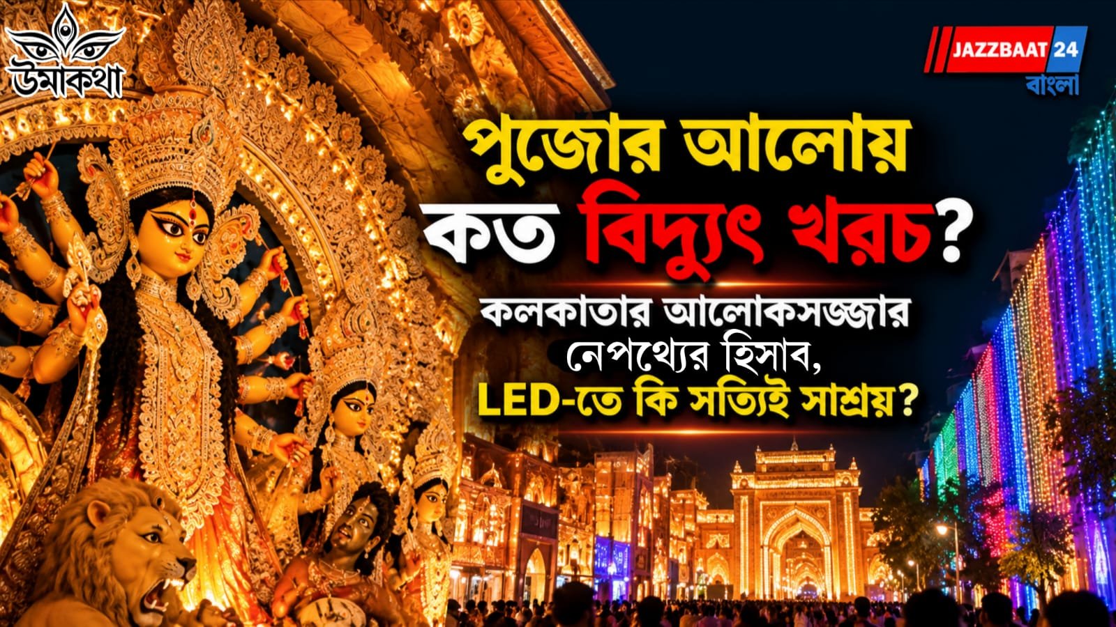 Durga Puja: পুজোর আলোয় কত বিদ্যুৎ খরচ? কলকাতার আলোকসজ্জার নেপথ্যের হিসাব, LED-তে কি সত্যিই সাশ্রয়?
