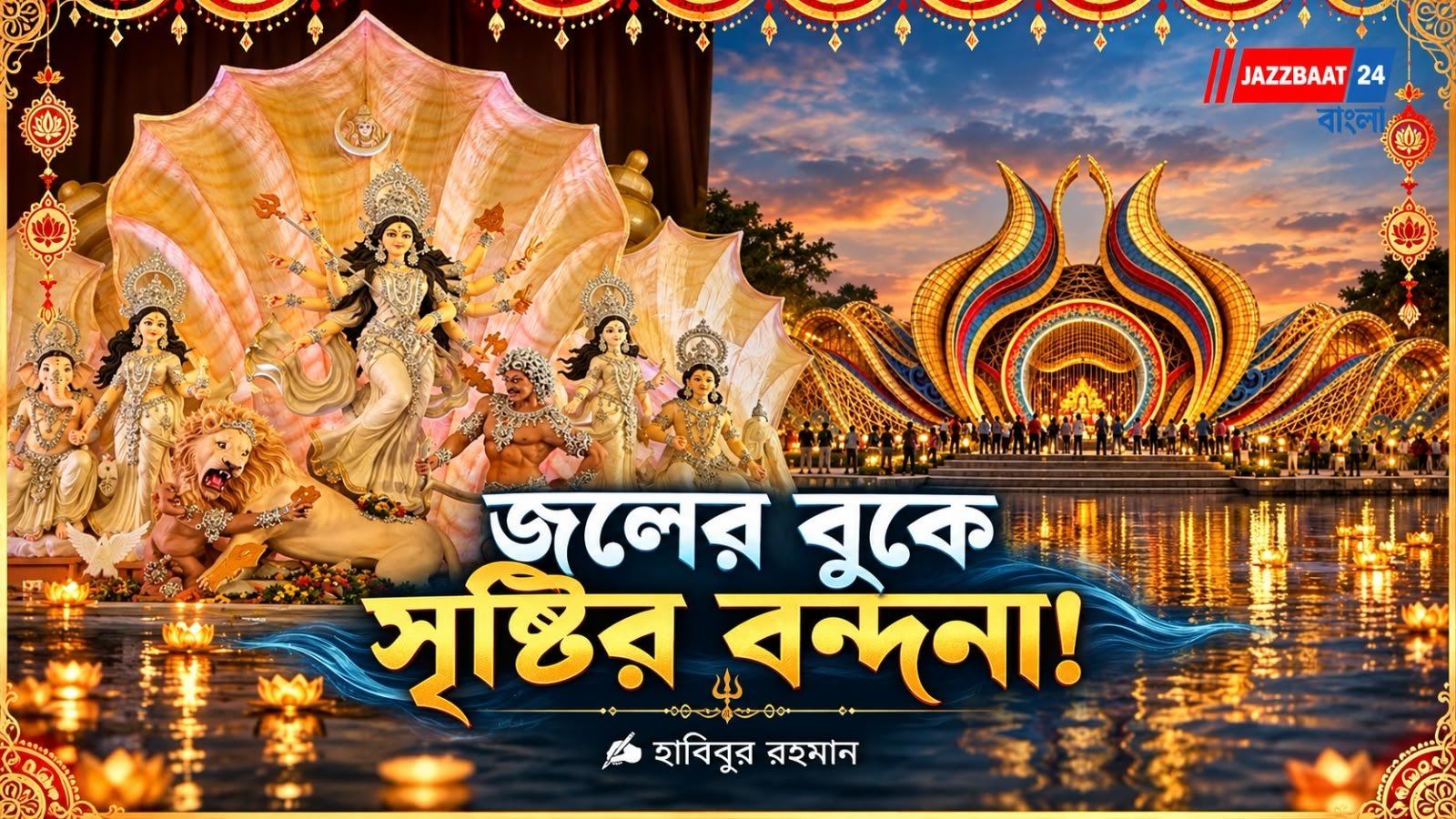 ঢাকার গুলশান-বনানী পুজোমণ্ডপে এবার দুর্গাপুজোর থিম ‘জলজ; জীবন-সৃষ্টি, পরম শক্তির মহাজাগতিক বন্দনা’