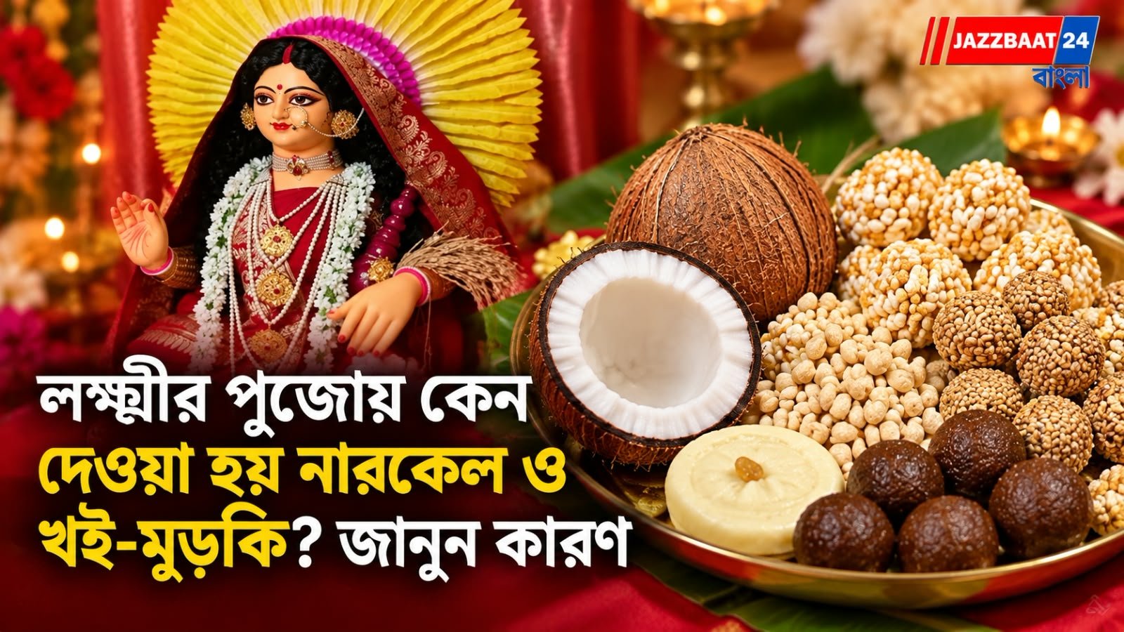 Lakshmi Puja: লক্ষ্মীর পুজোয় কেন দেওয়া হয় নারকেল ও খই-মুড়কি? জানুন কারণ